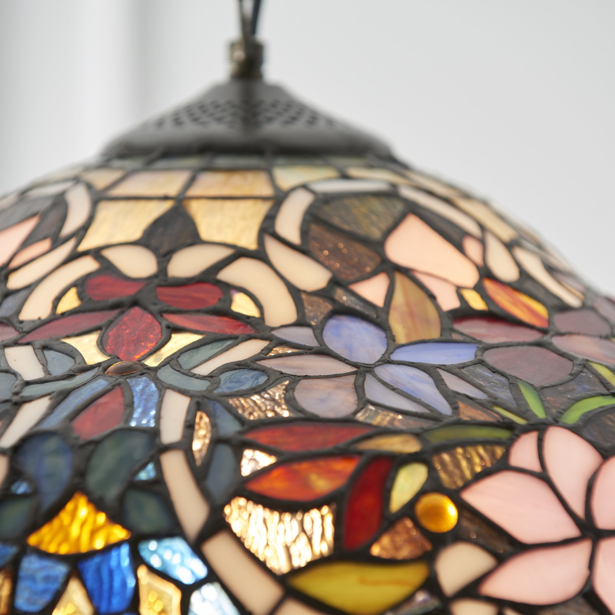 Interiors 1900 Sullivan Medium Single Pendant - Tiffany Glass