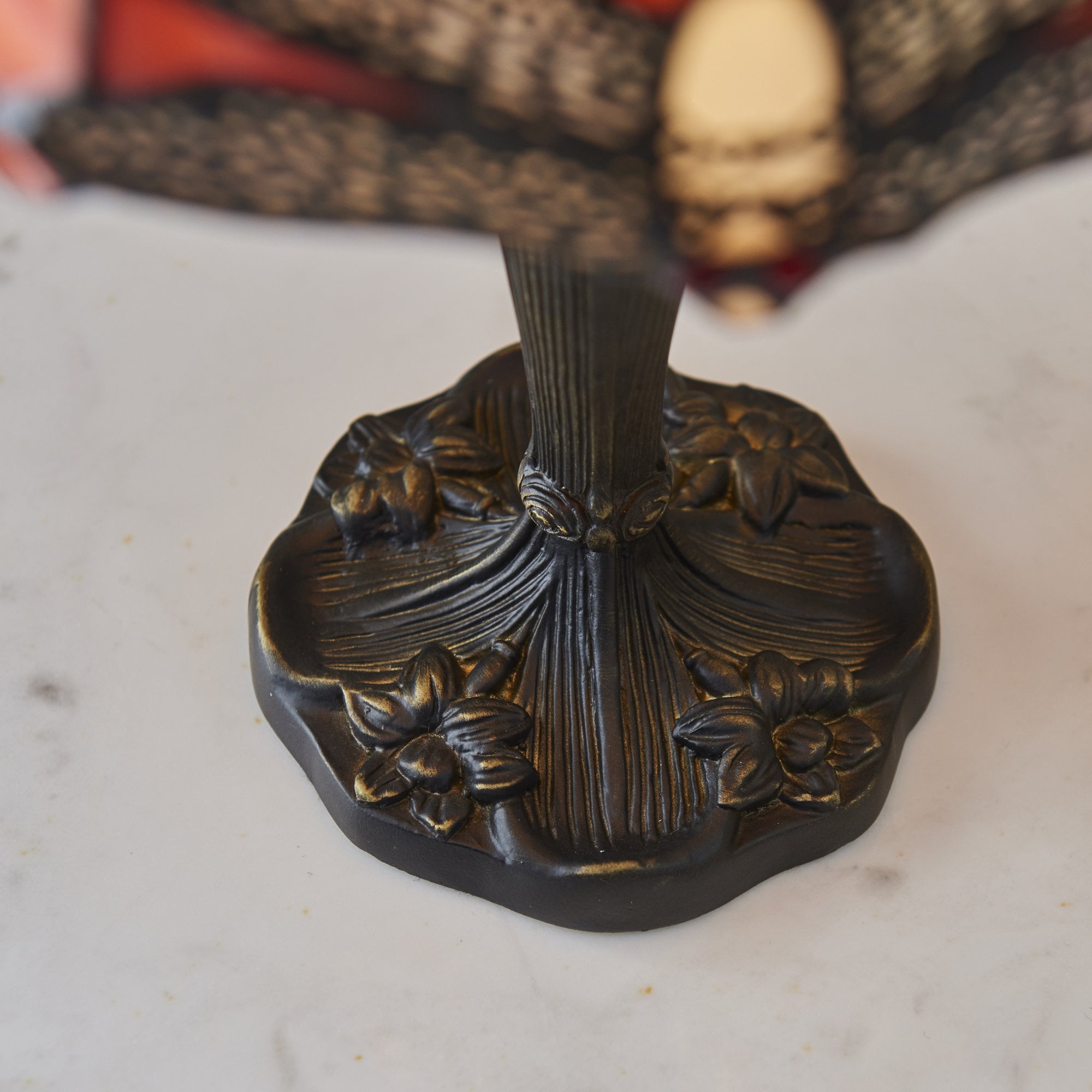 Interiors 1900 Dragonfly Flame Mini Table Lamp - Tiffany Glass