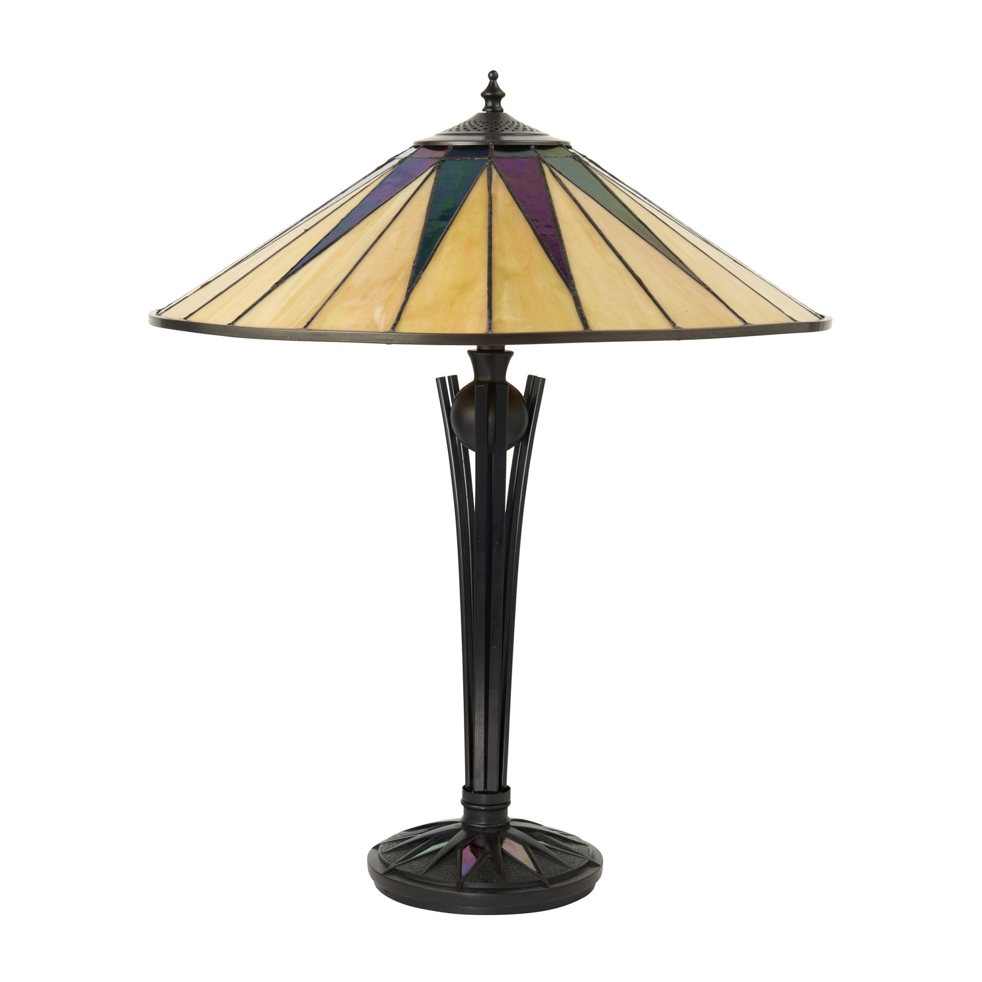 Interiors 1900 Dark Star Large Table Lamp - Tiffany Glass