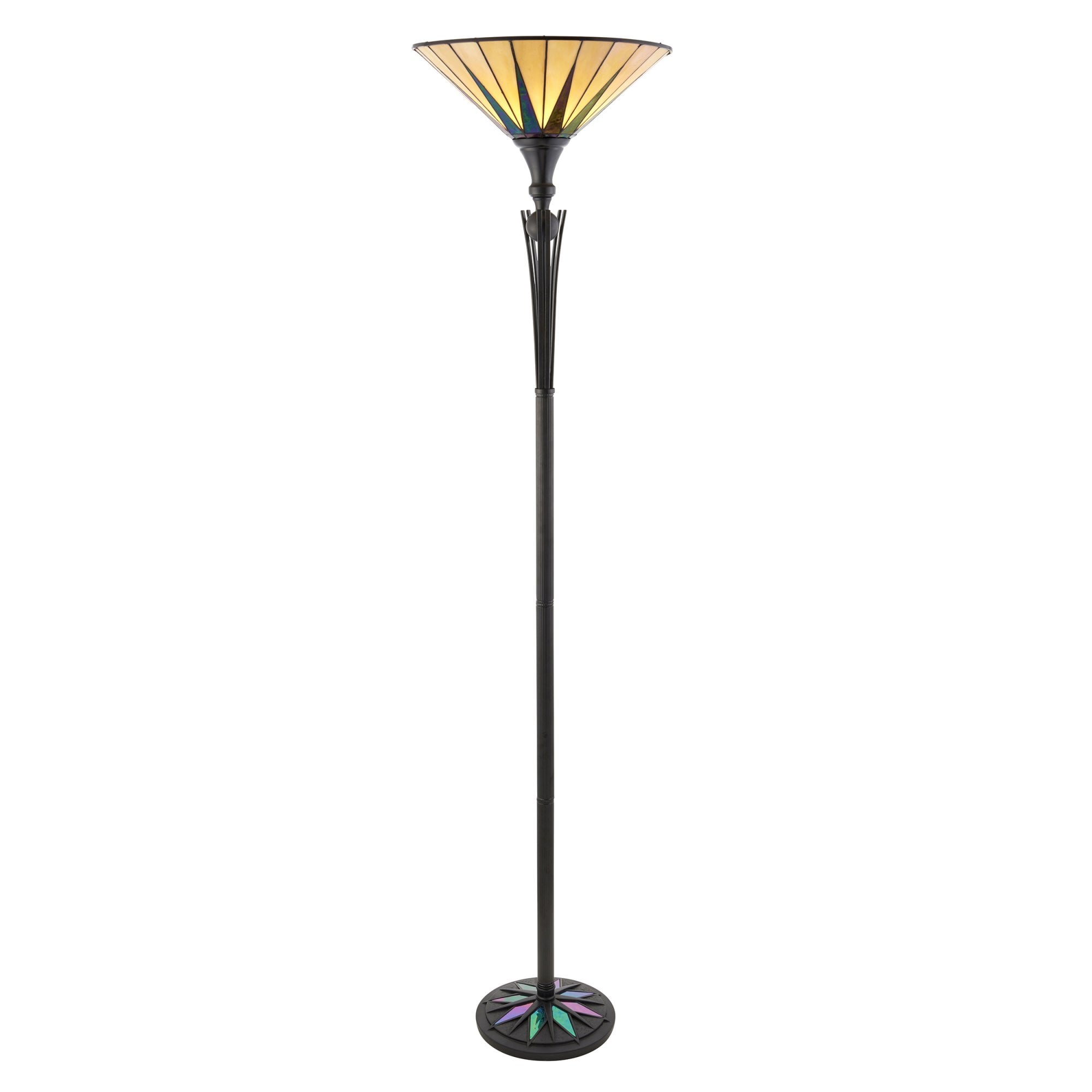 Interiors 1900 Dark Star UpLighter Floor Lamp - Tiffany Glass