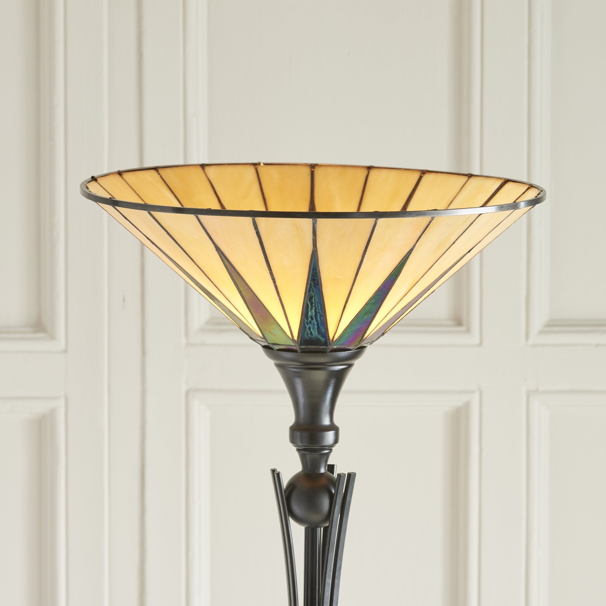 Interiors 1900 Dark Star UpLighter Floor Lamp - Tiffany Glass