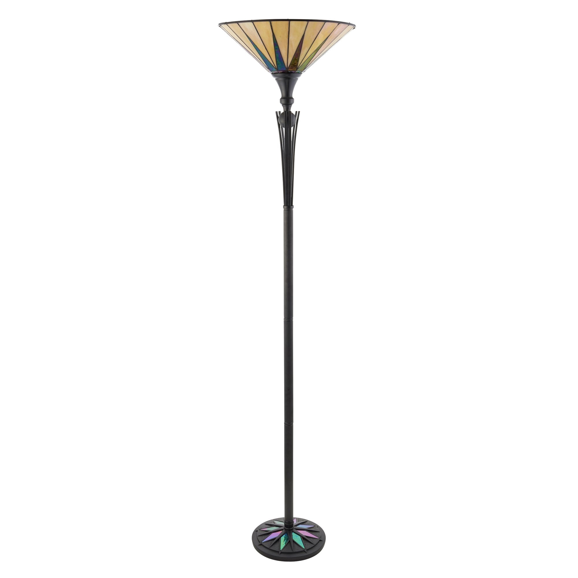Interiors 1900 Dark Star UpLighter Floor Lamp - Tiffany Glass