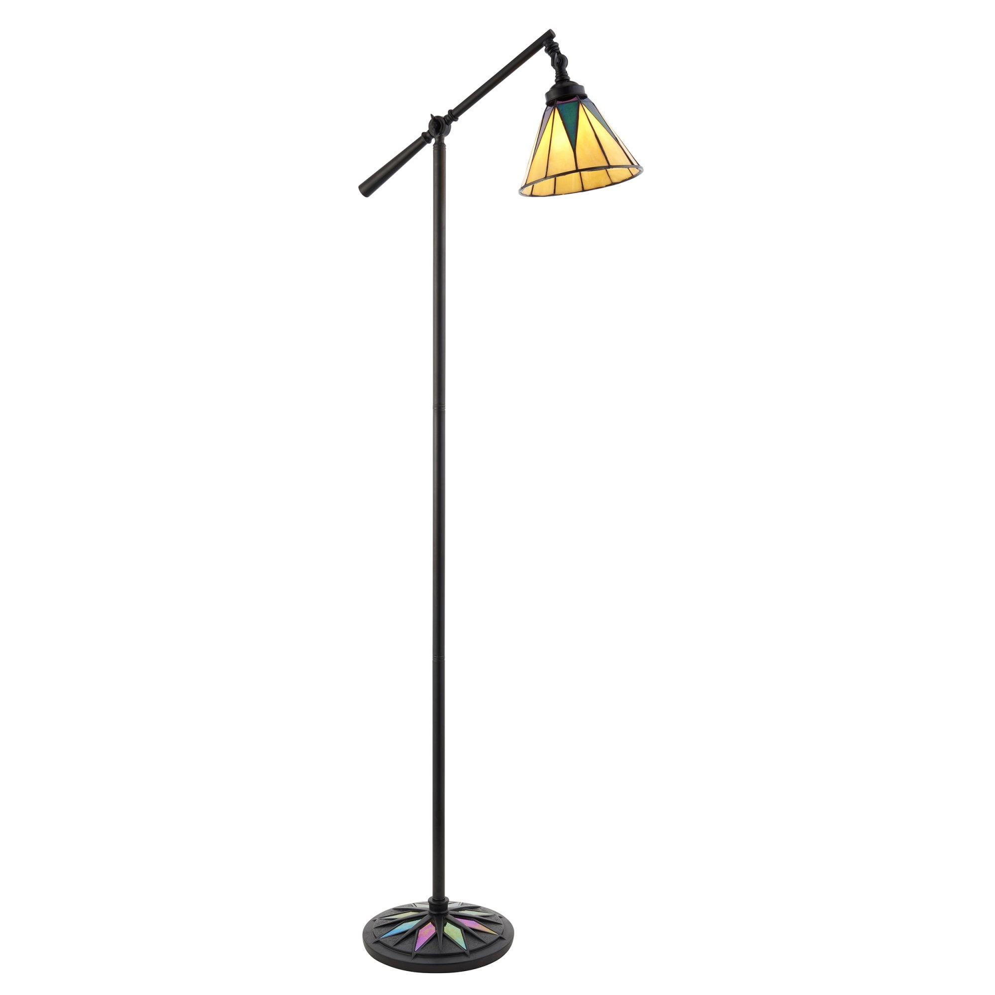 Interiors 1900 Dark Star Task Floor Lamp - Tiffany Glass