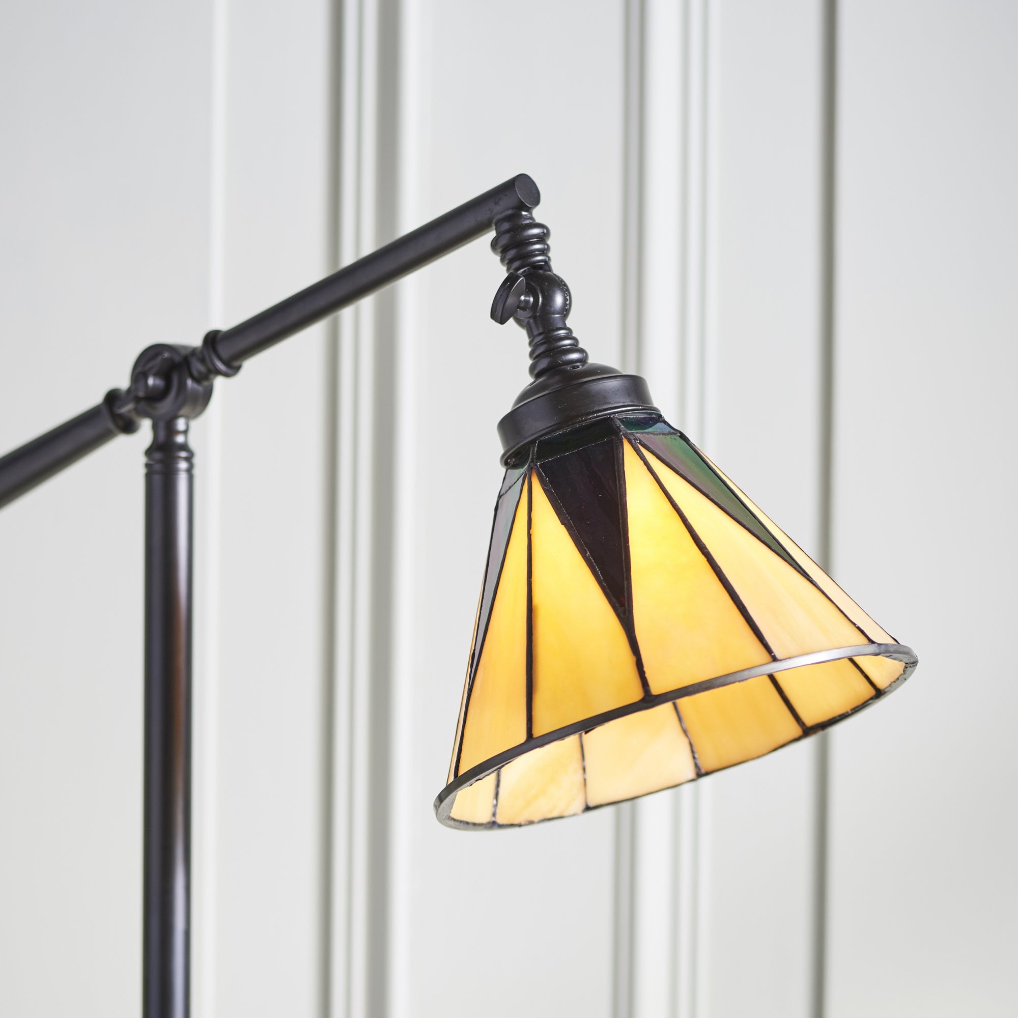 Interiors 1900 Dark Star Task Floor Lamp - Tiffany Glass