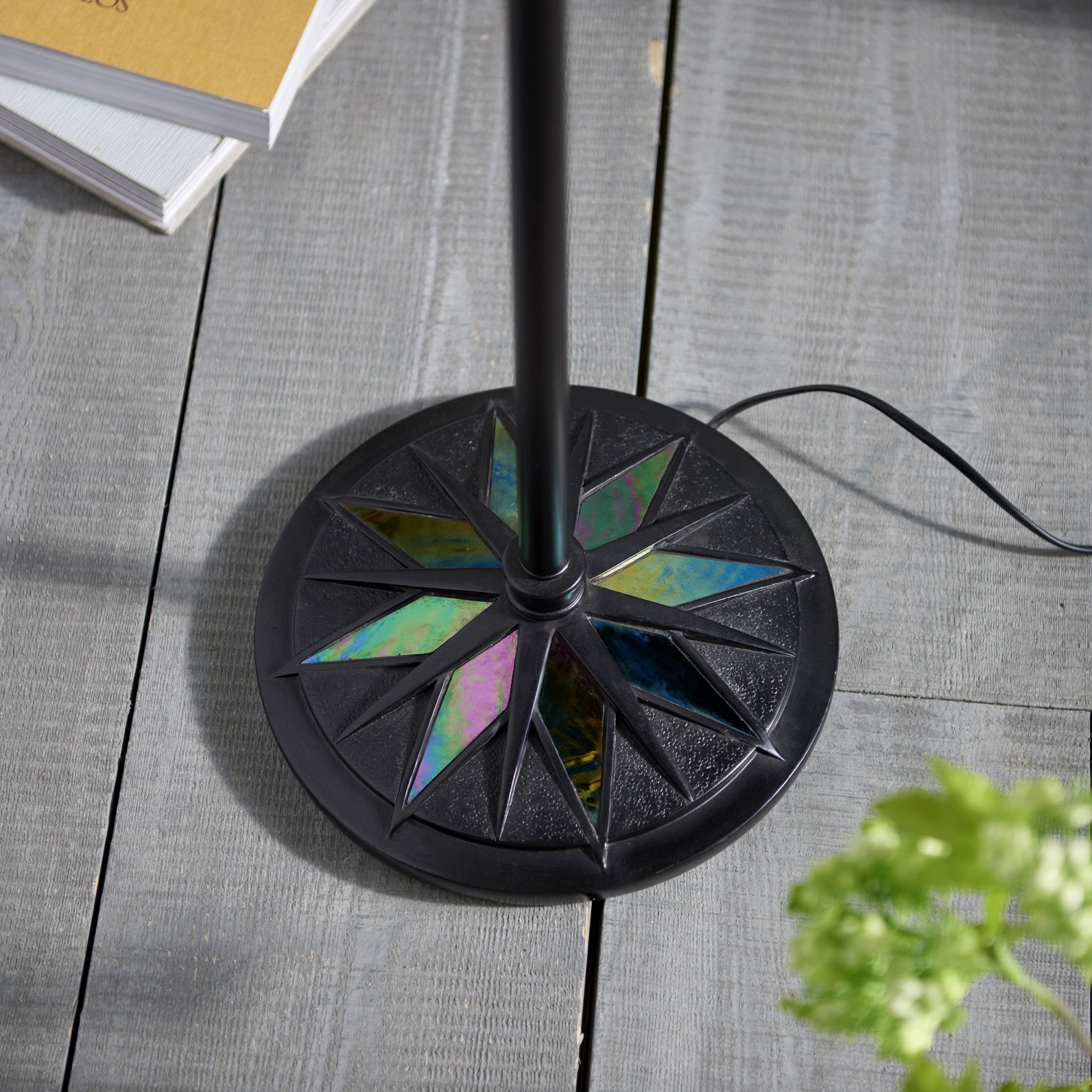 Interiors 1900 Dark Star Task Floor Lamp - Tiffany Glass
