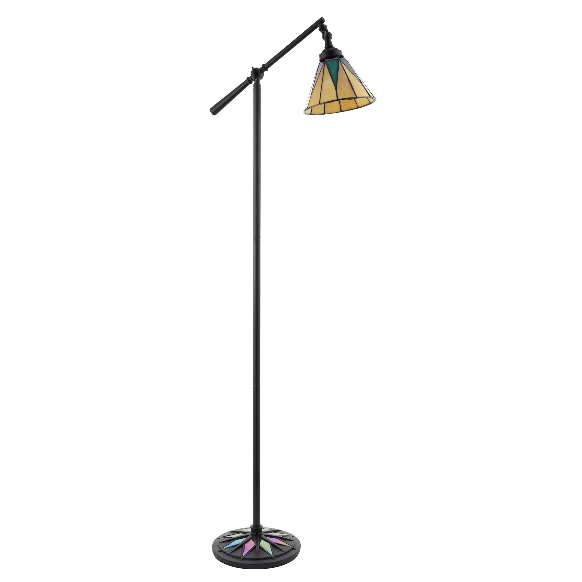 Interiors 1900 Dark Star Task Floor Lamp - Tiffany Glass