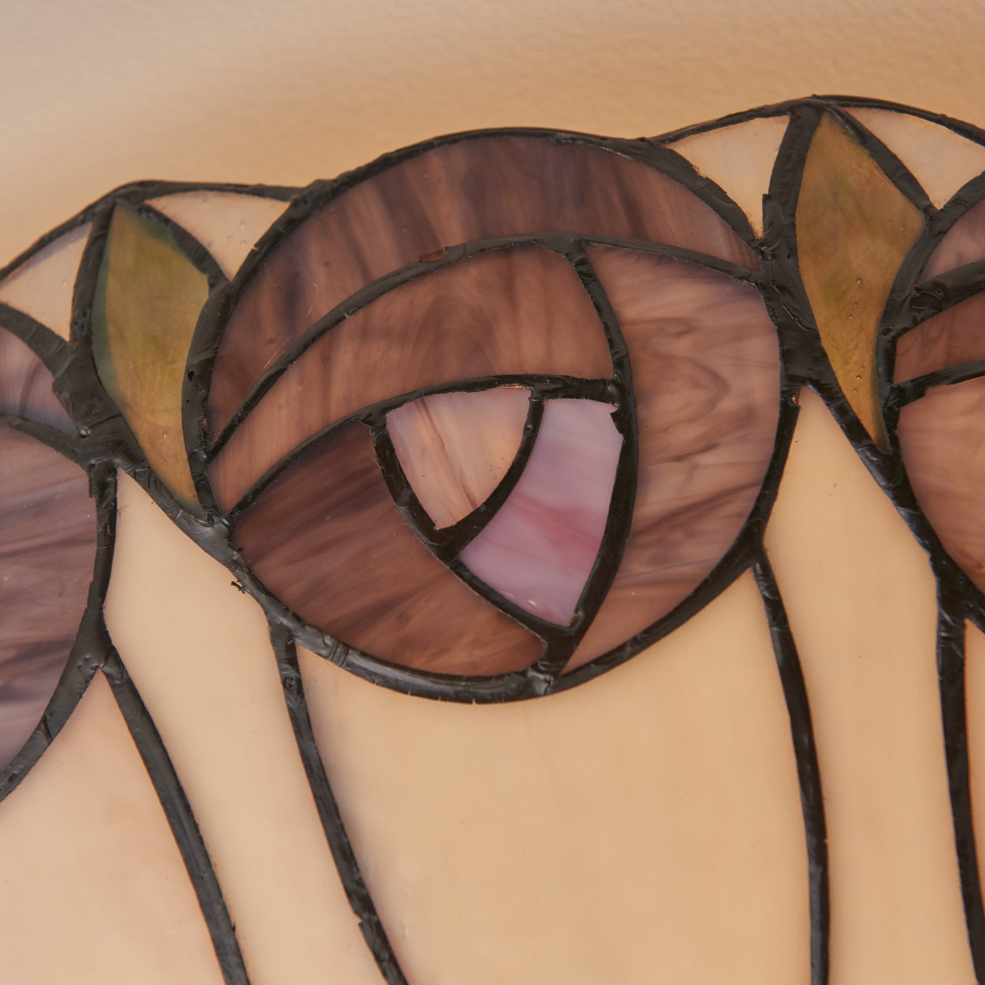 Interiors 1900 Hutchinson Large 2 Light Flush Fitting - Tiffany Glass