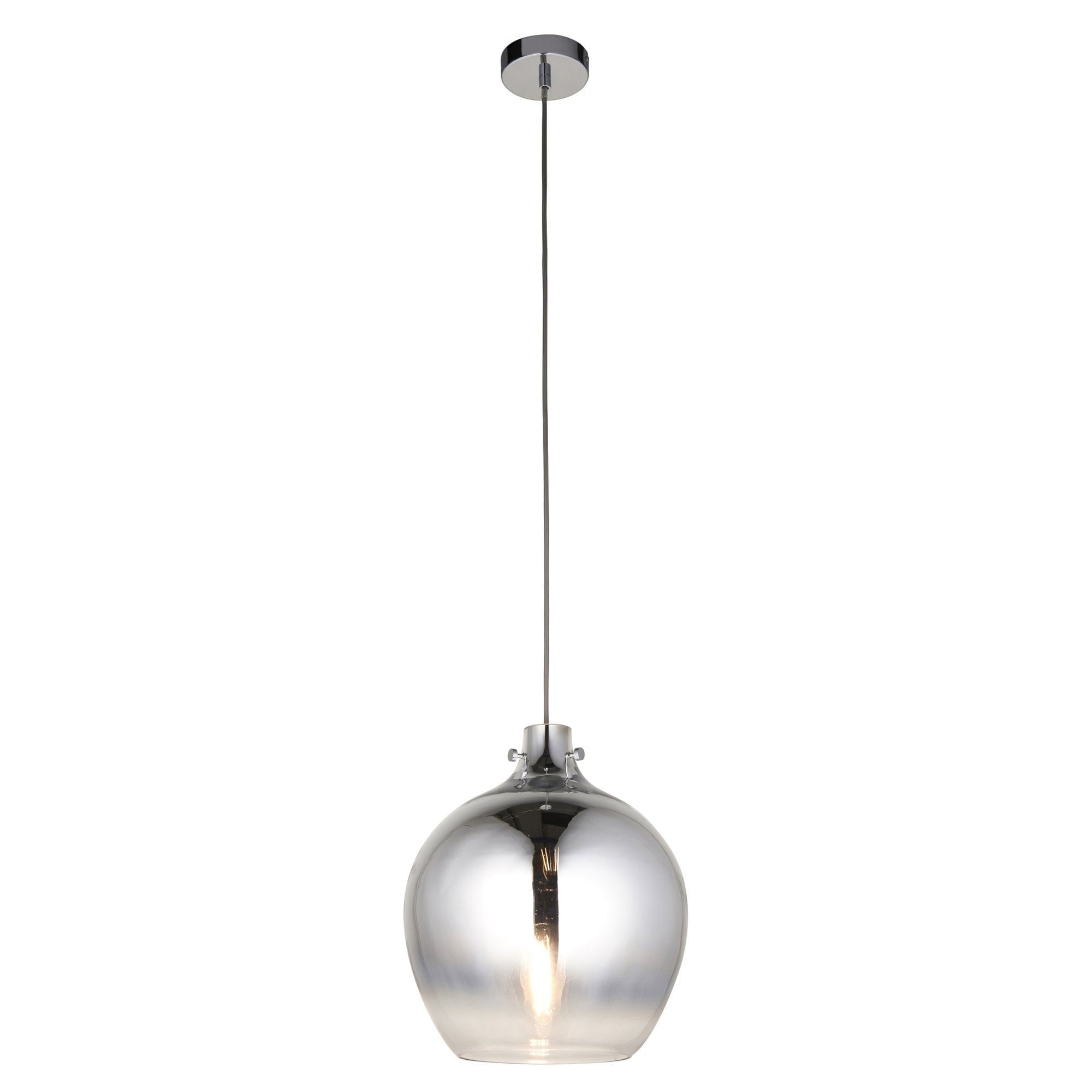 Endon Chromatic Single Light Pendant - Ombre Effect Chrome
