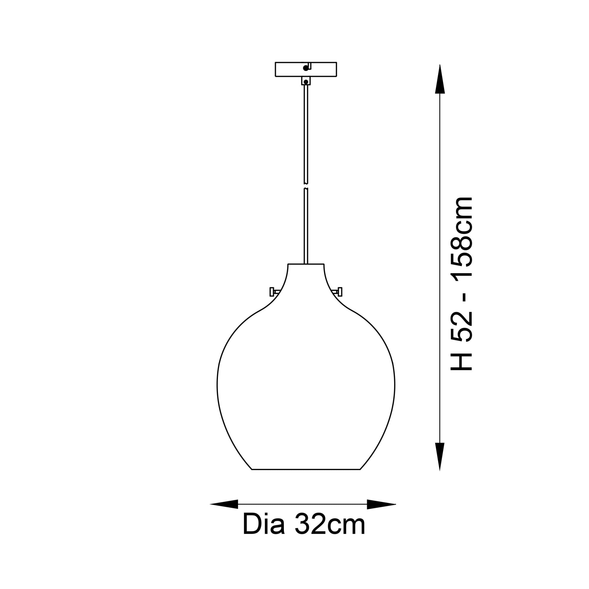 Endon Chromatic Single Light Pendant - Ombre Effect Chrome