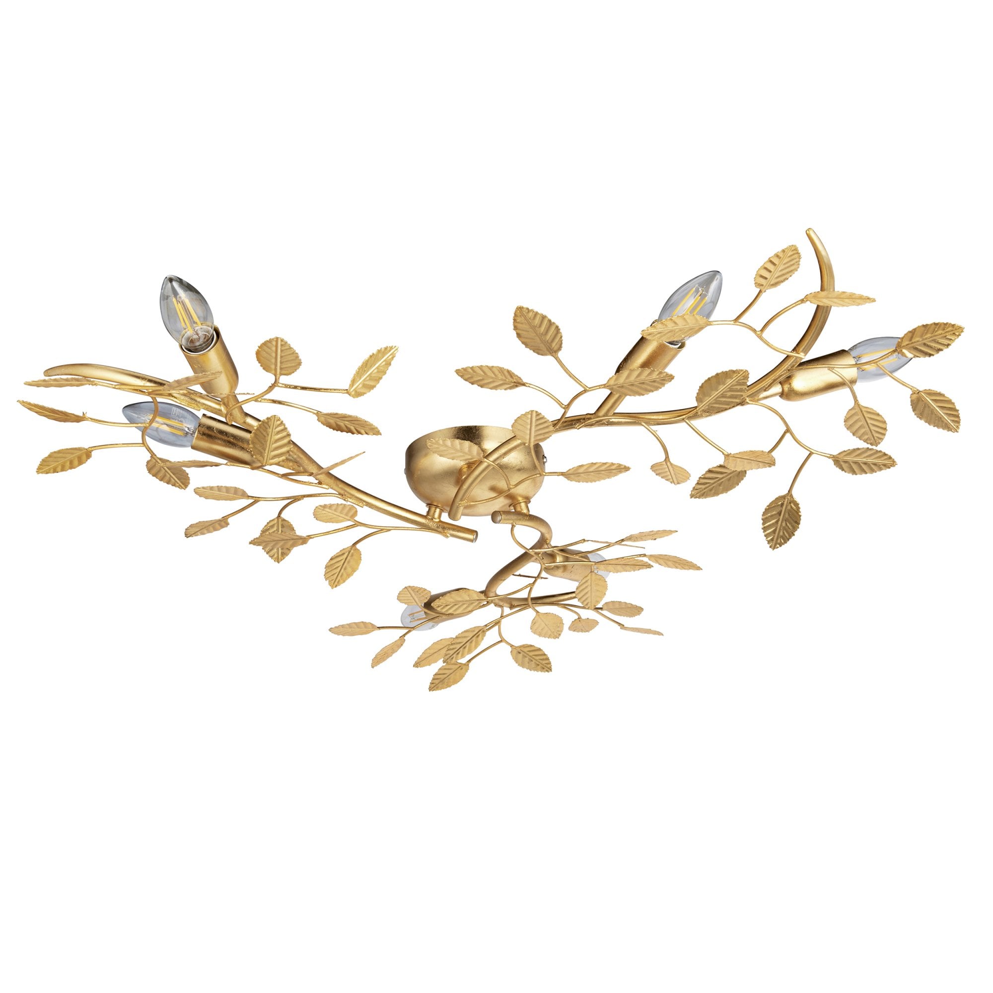 Endon Linette 6 Light Flush Fitting - Gold Leaf