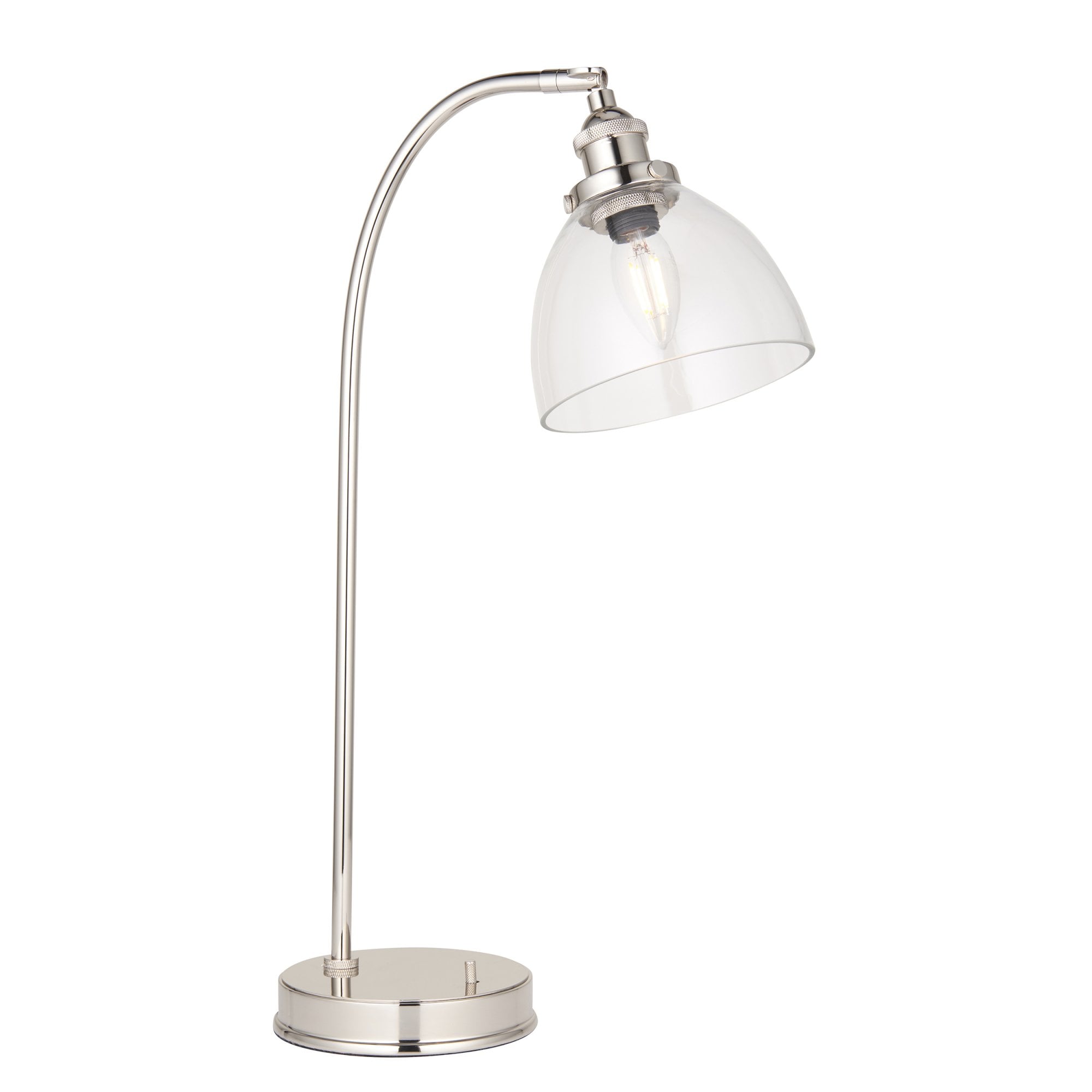 Endon Hansen Single Light Table Lamp - Bright Nickel