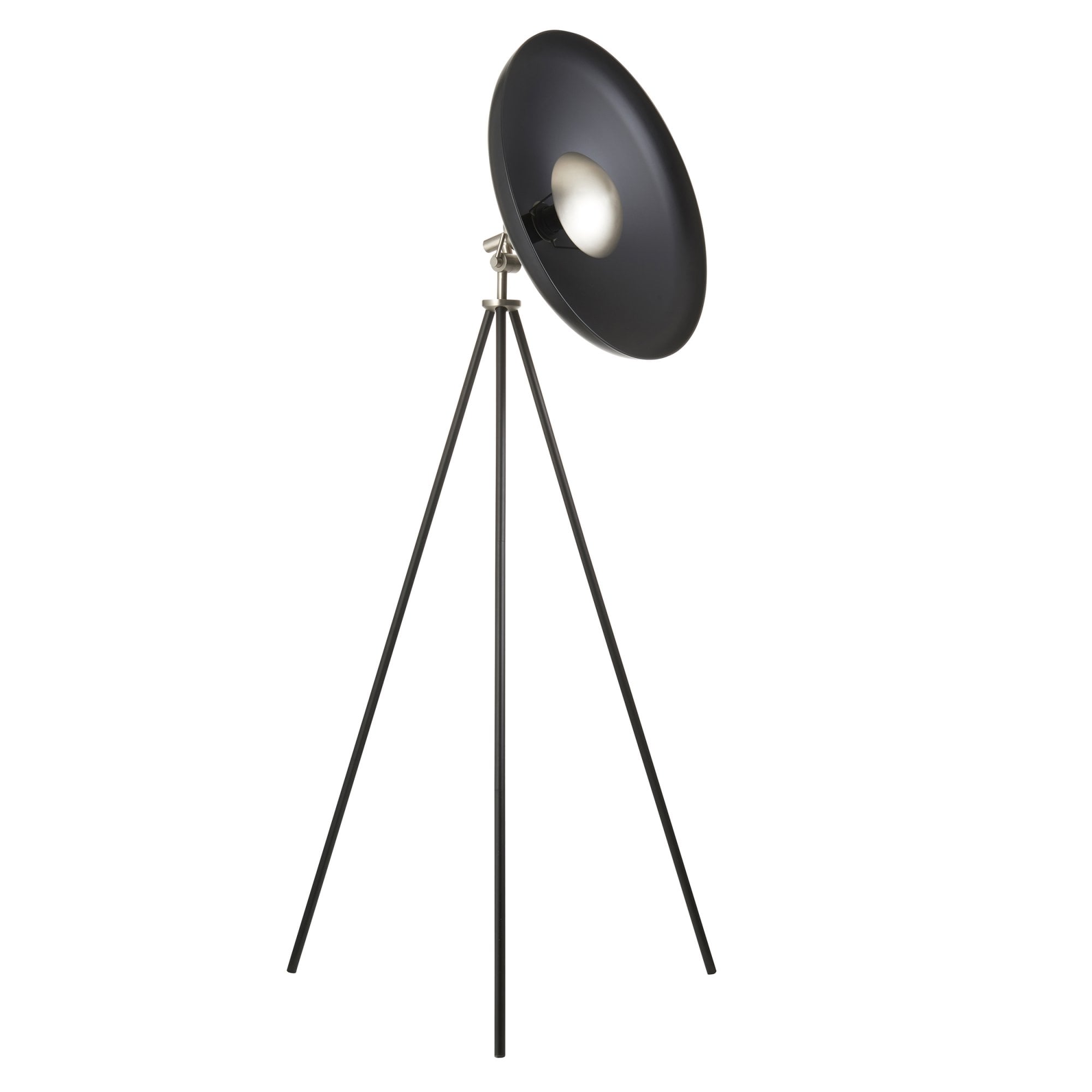 Endon Satellite Coned Floor Light - Matt Black & Matt Nickel Plate