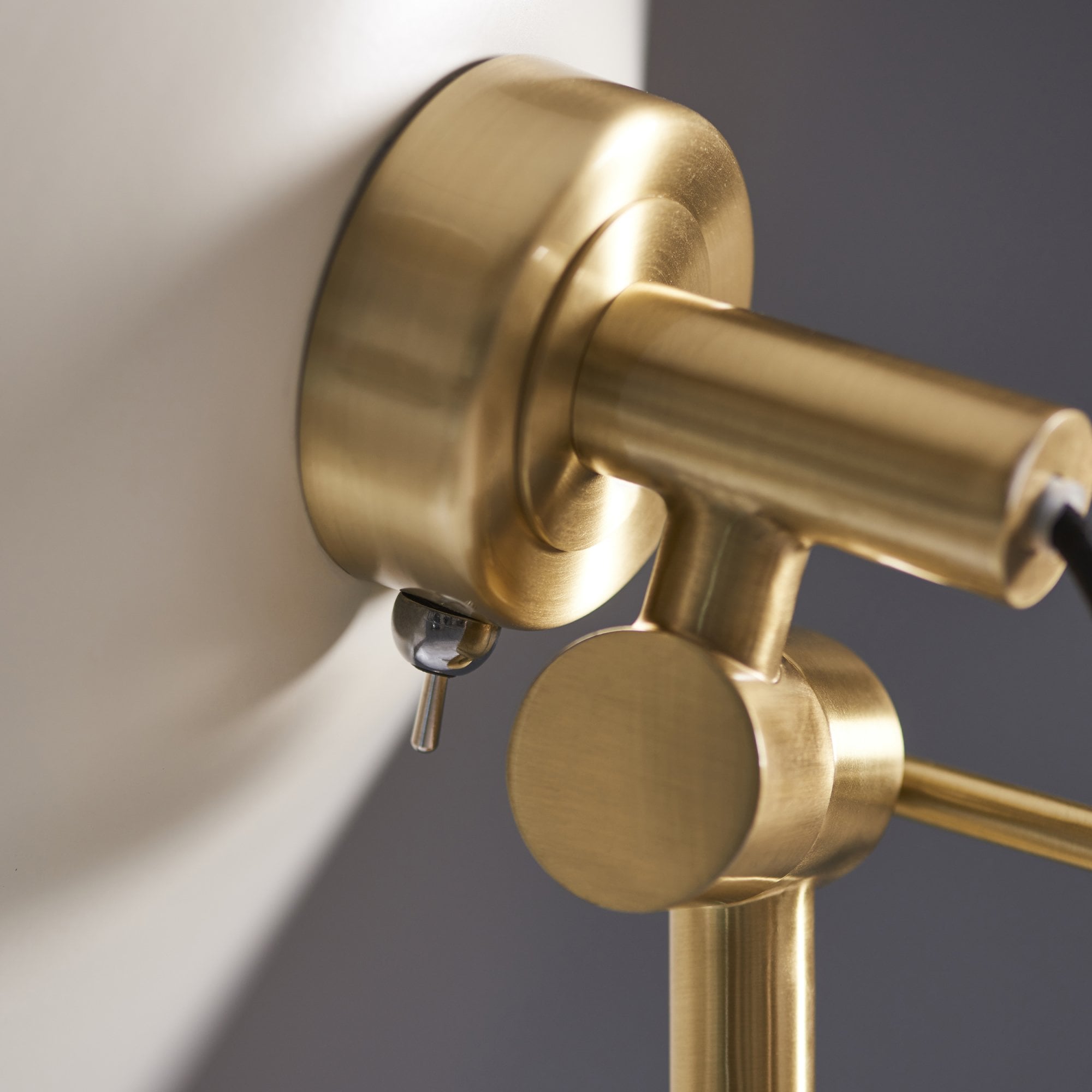 Endon Satellite Coned Floor Light - Brushed Brass Plate & Warm White