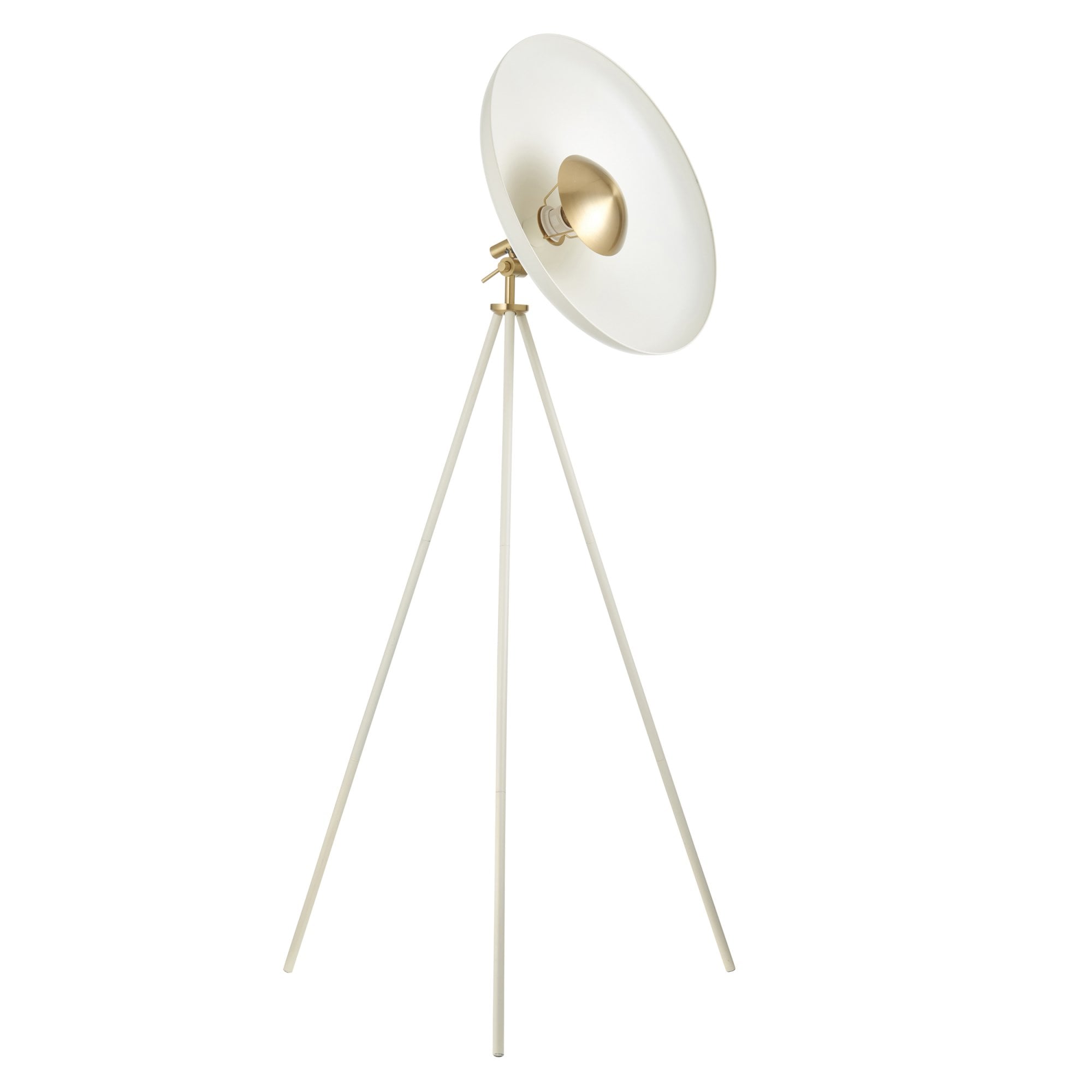 Endon Satellite Coned Floor Light - Brushed Brass Plate & Warm White