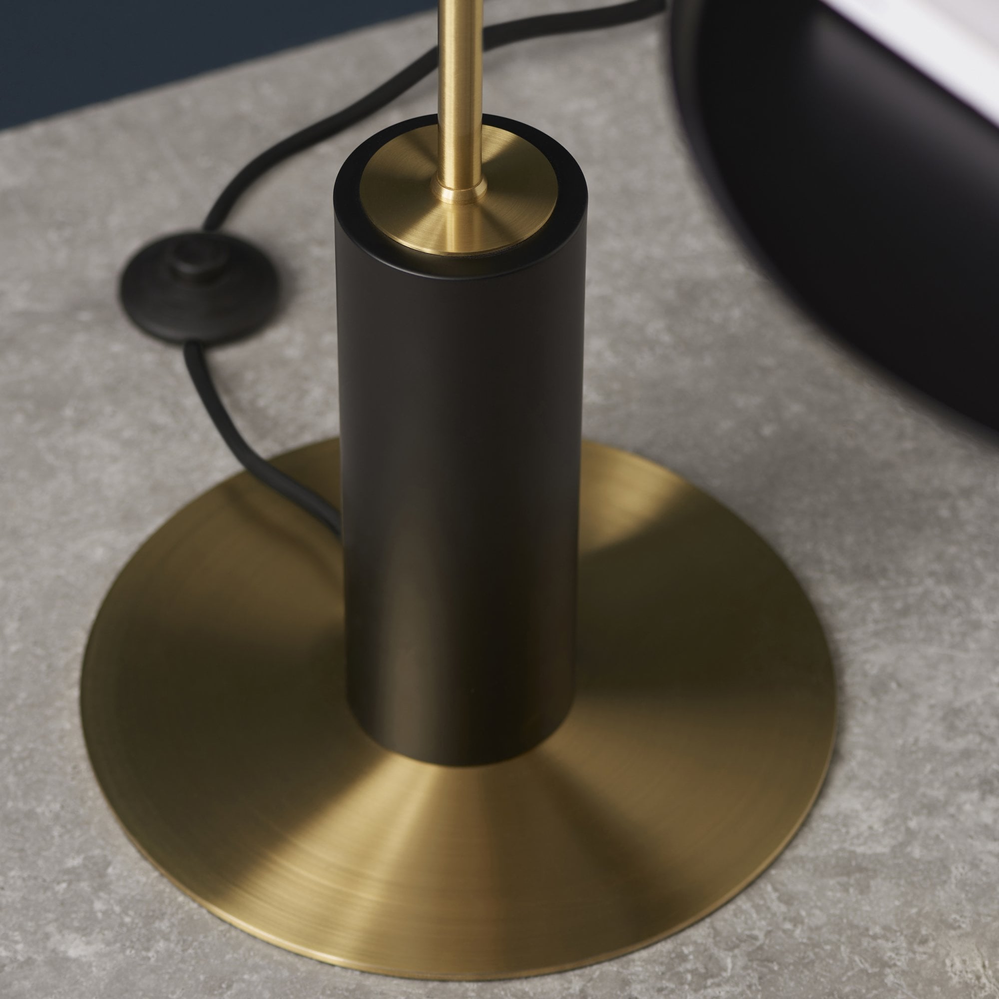 Utopia Matrix Round 3 Light Floor Lamp - Satin Brass & Glass