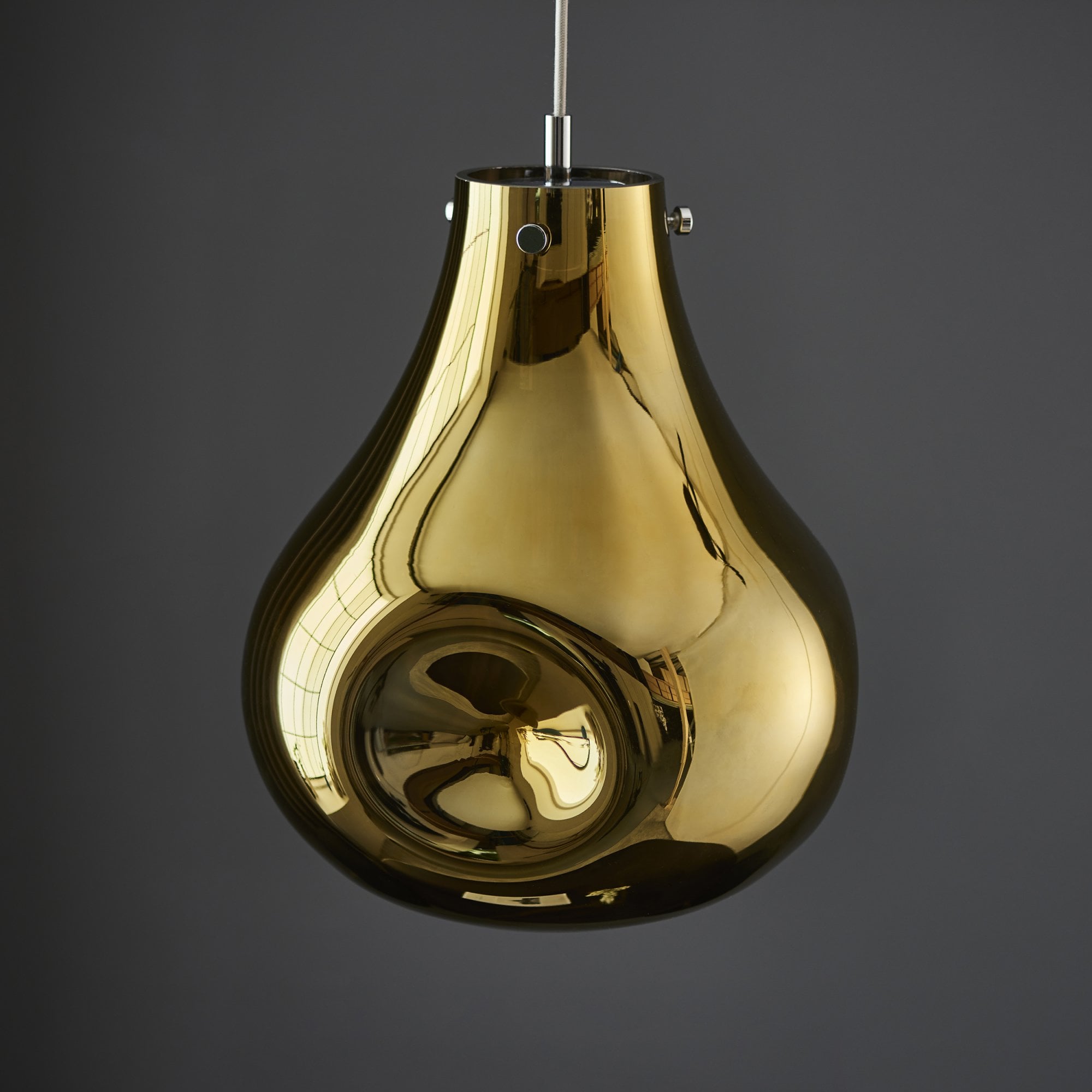 Endon Dent Large Glass Ceiling Pendant - Metallic Gold