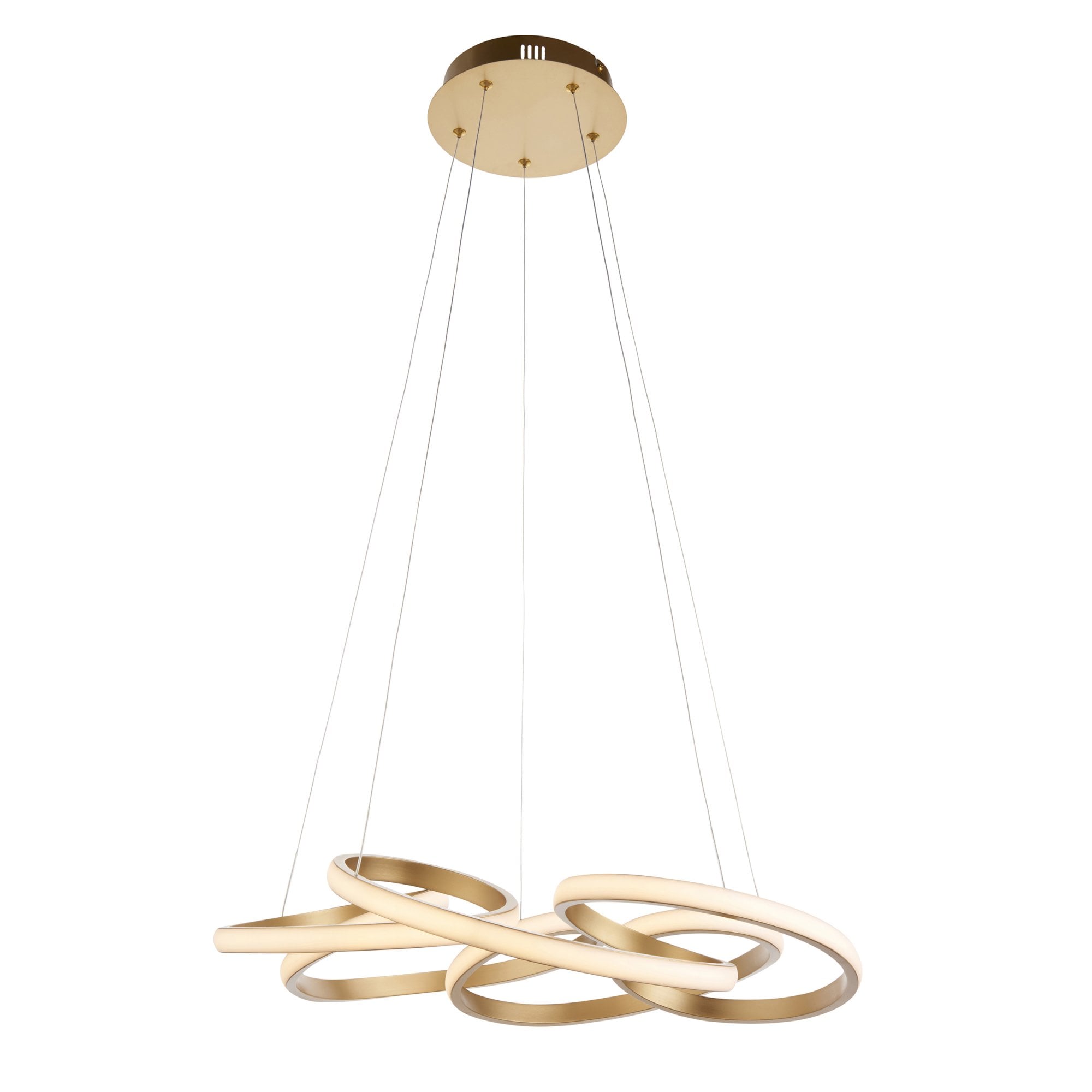 Utopia Whirl Multi Spiral LED Ceiling Pendant - Satin Gold