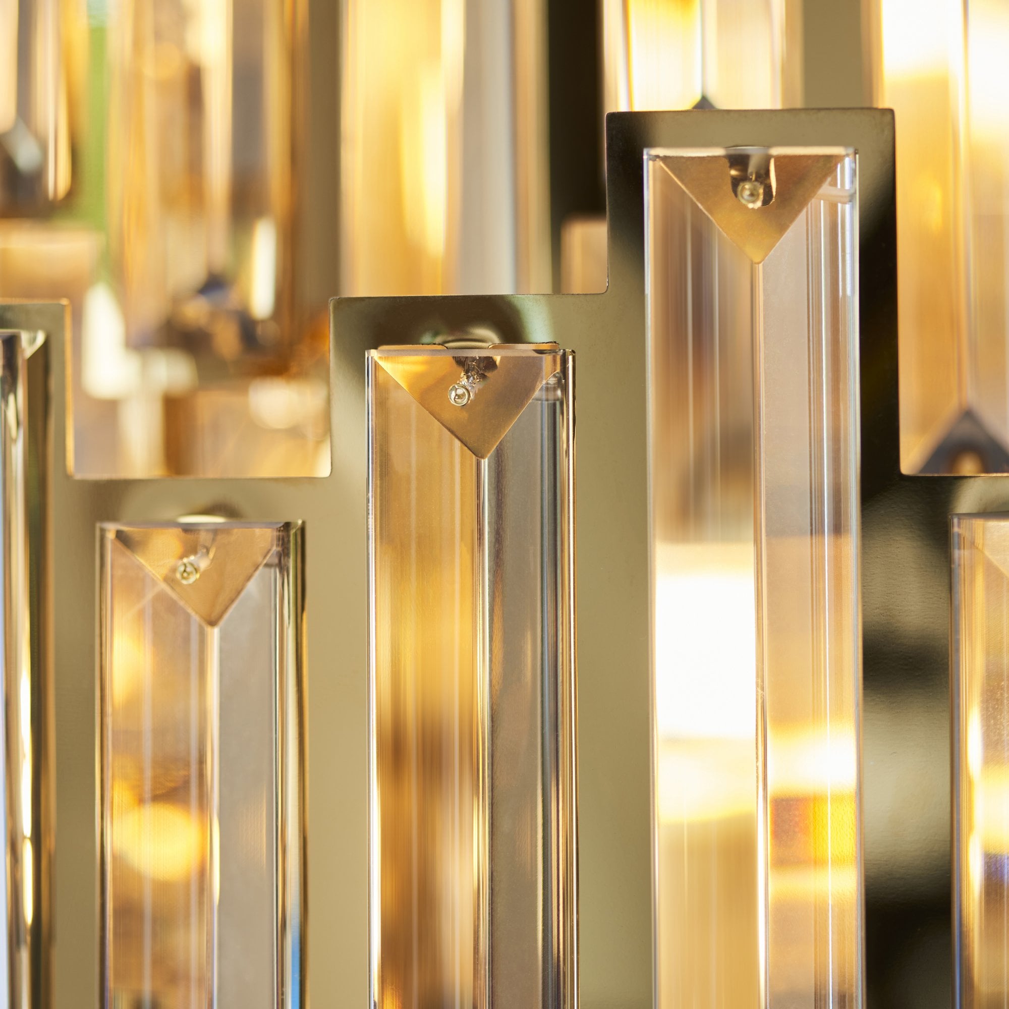 Endon Viviana 15 Light Ceiling Pendant - Champagne Crystal & Gold Plate Effect