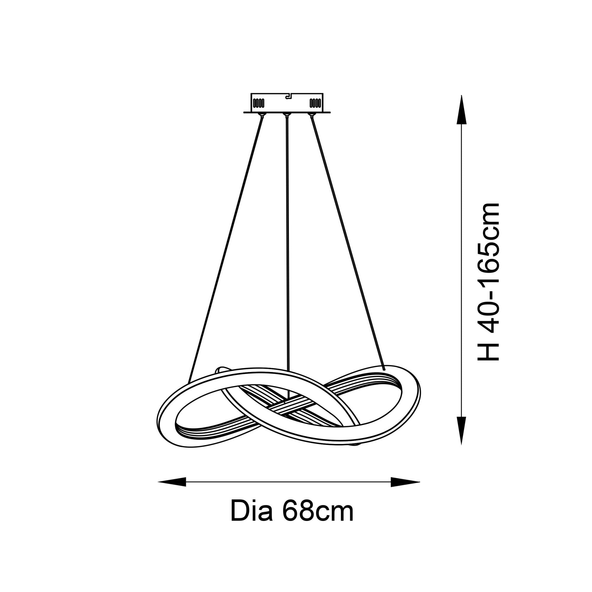 Endon Espina LED Ceiling Pendant - Textured Black