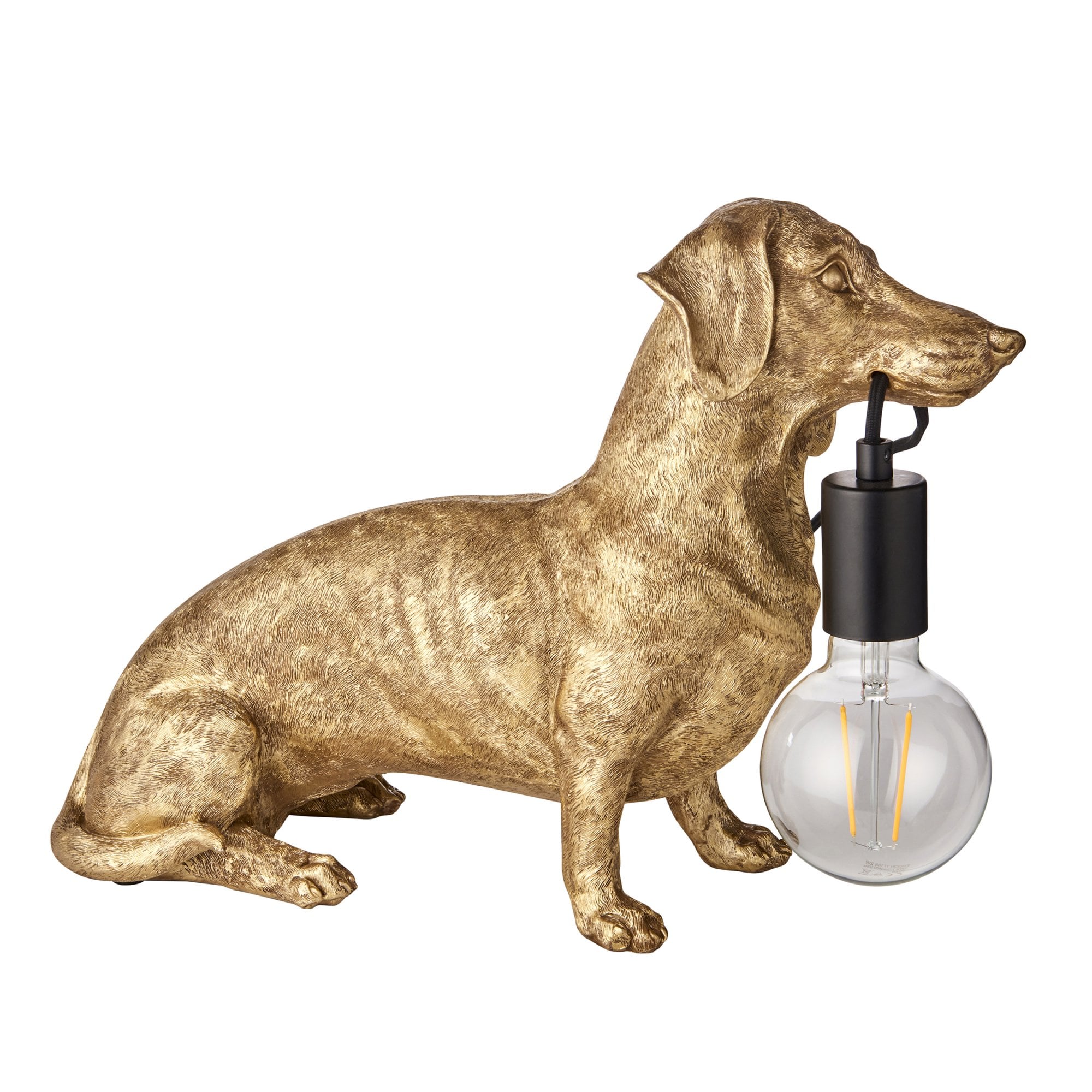 Endon Slinky The Dachshund Table Lamp - Vintage Gold