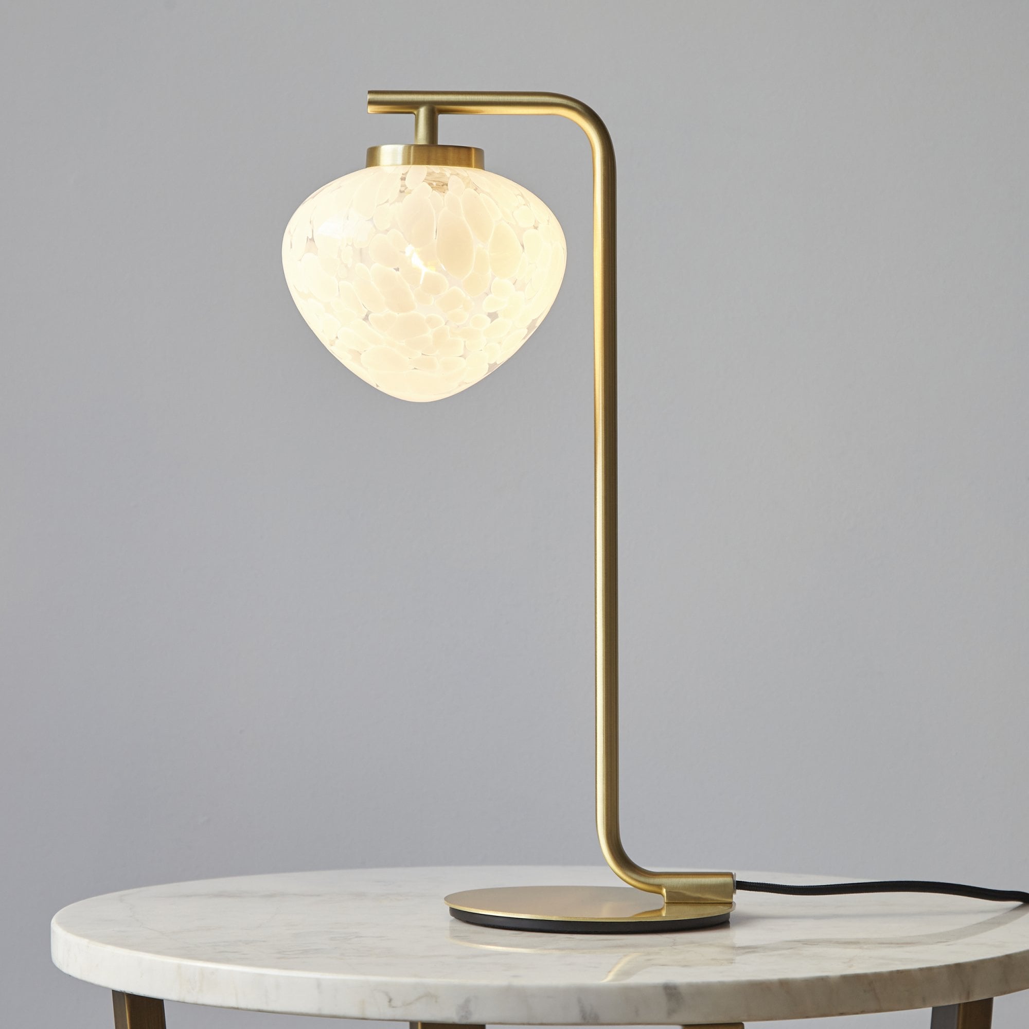 Endon Mali Table Lamp - Confetti Glass & Satin Brass