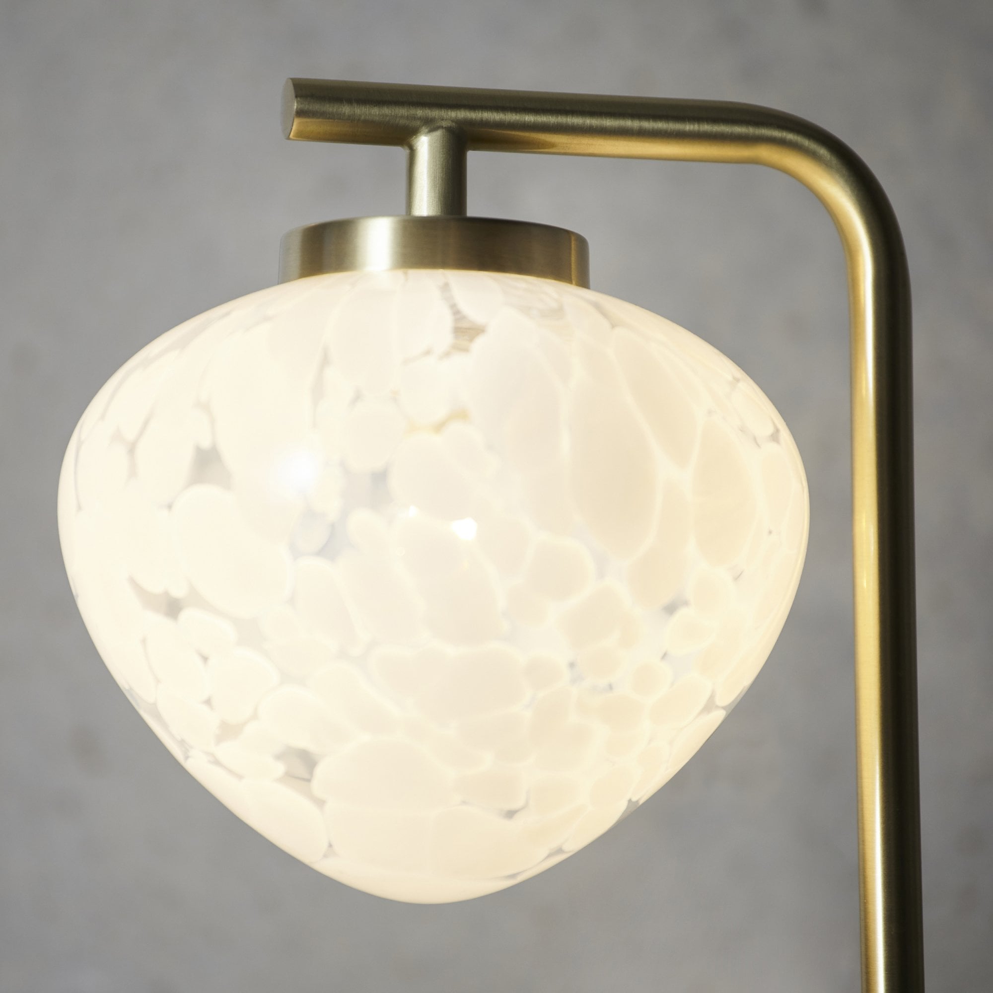 Endon Mali Table Lamp - Confetti Glass & Satin Brass