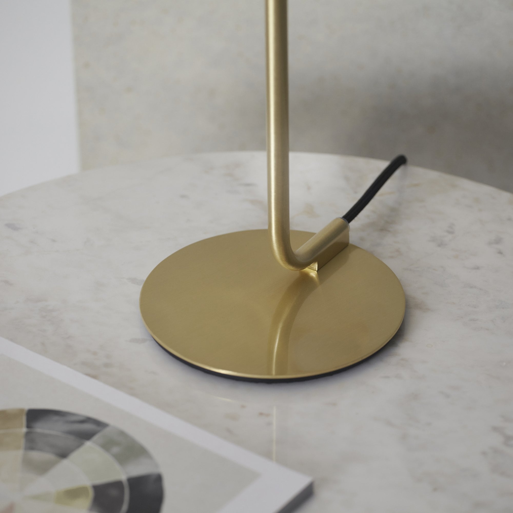 Endon Mali Table Lamp - Confetti Glass & Satin Brass