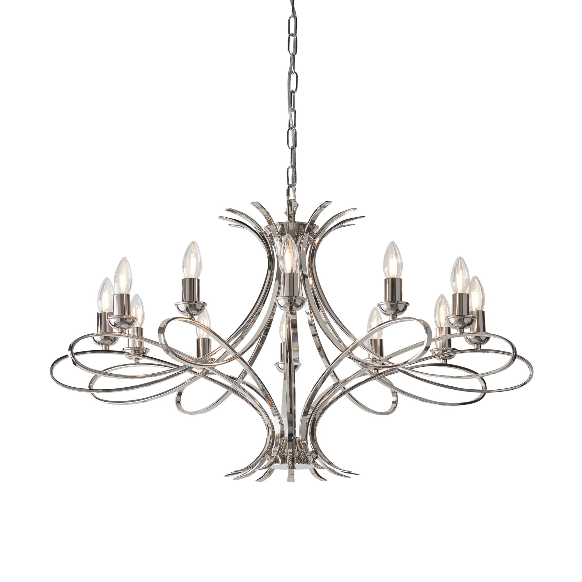 Interiors 1900 Penn 12 Light Pendant - Nickel