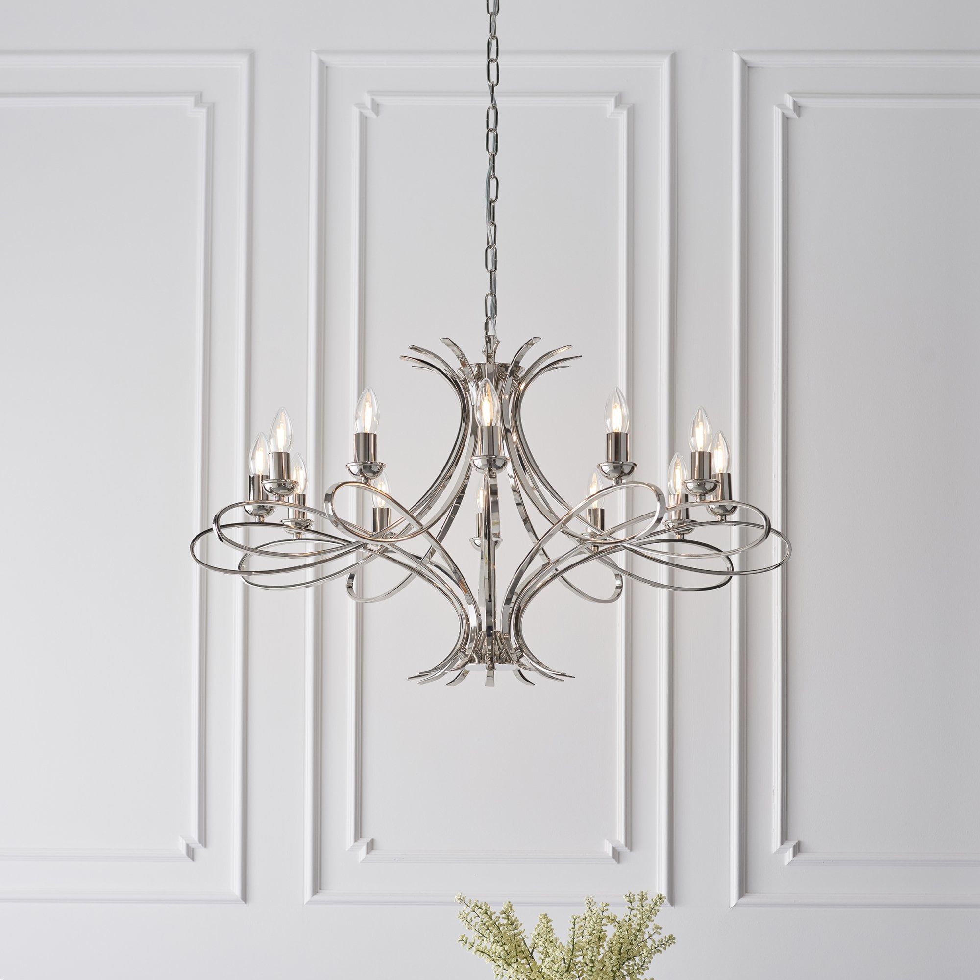 Interiors 1900 Penn 12 Light Pendant - Nickel