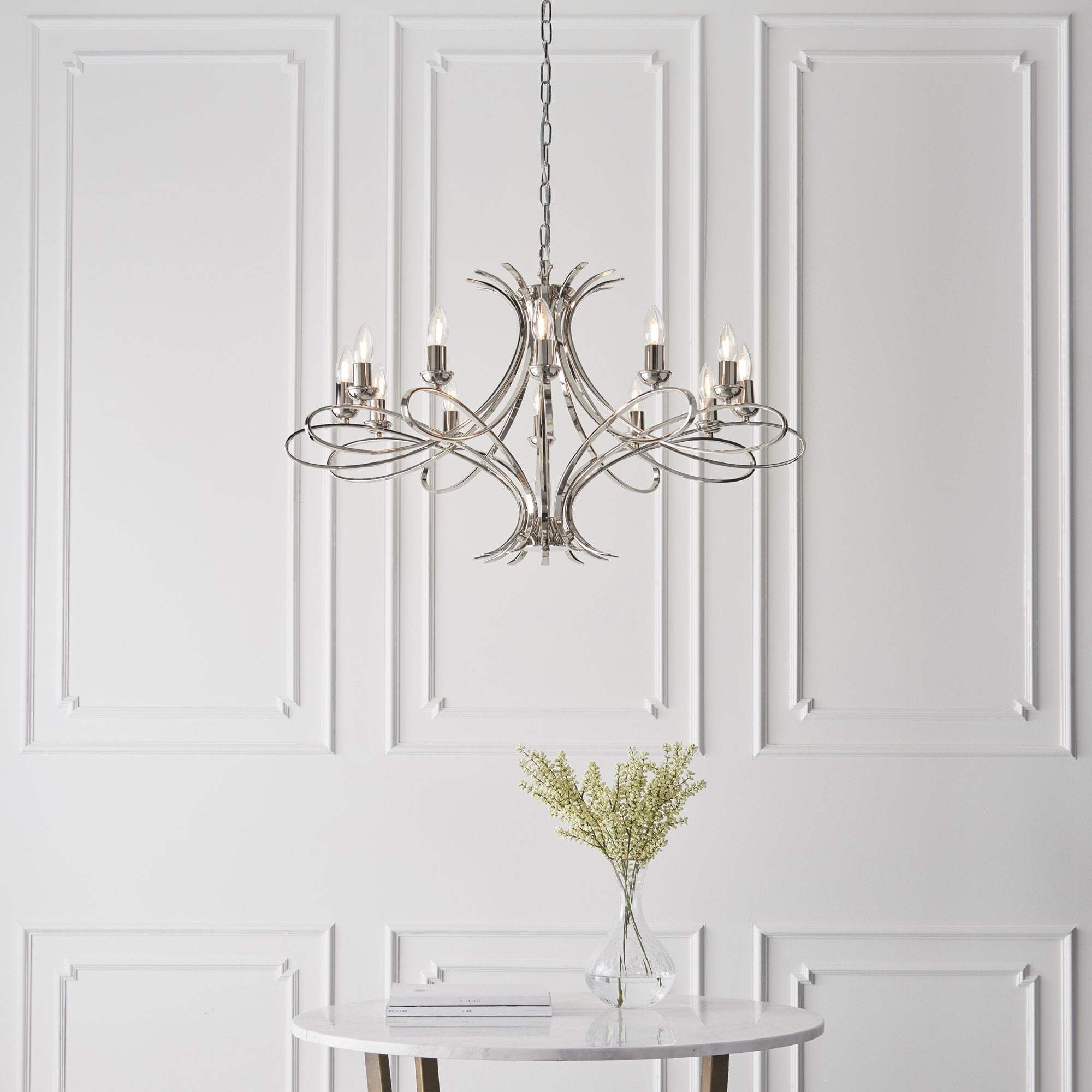 Interiors 1900 Penn 12 Light Pendant - Nickel