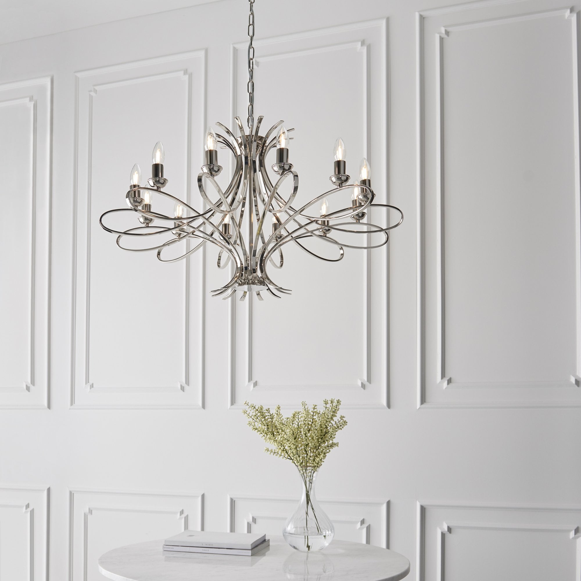 Interiors 1900 Penn 12 Light Pendant - Nickel