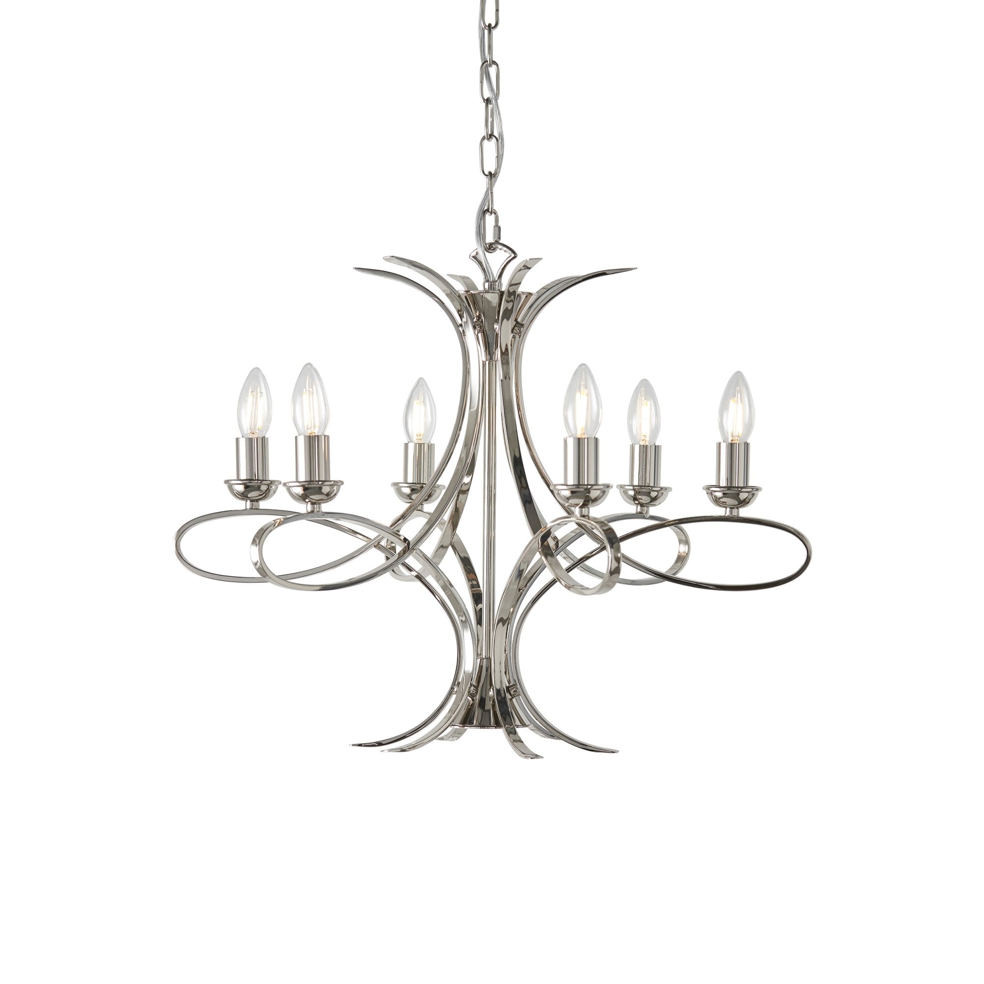 Interiors 1900 Penn 6 Light Pendant - Nickel