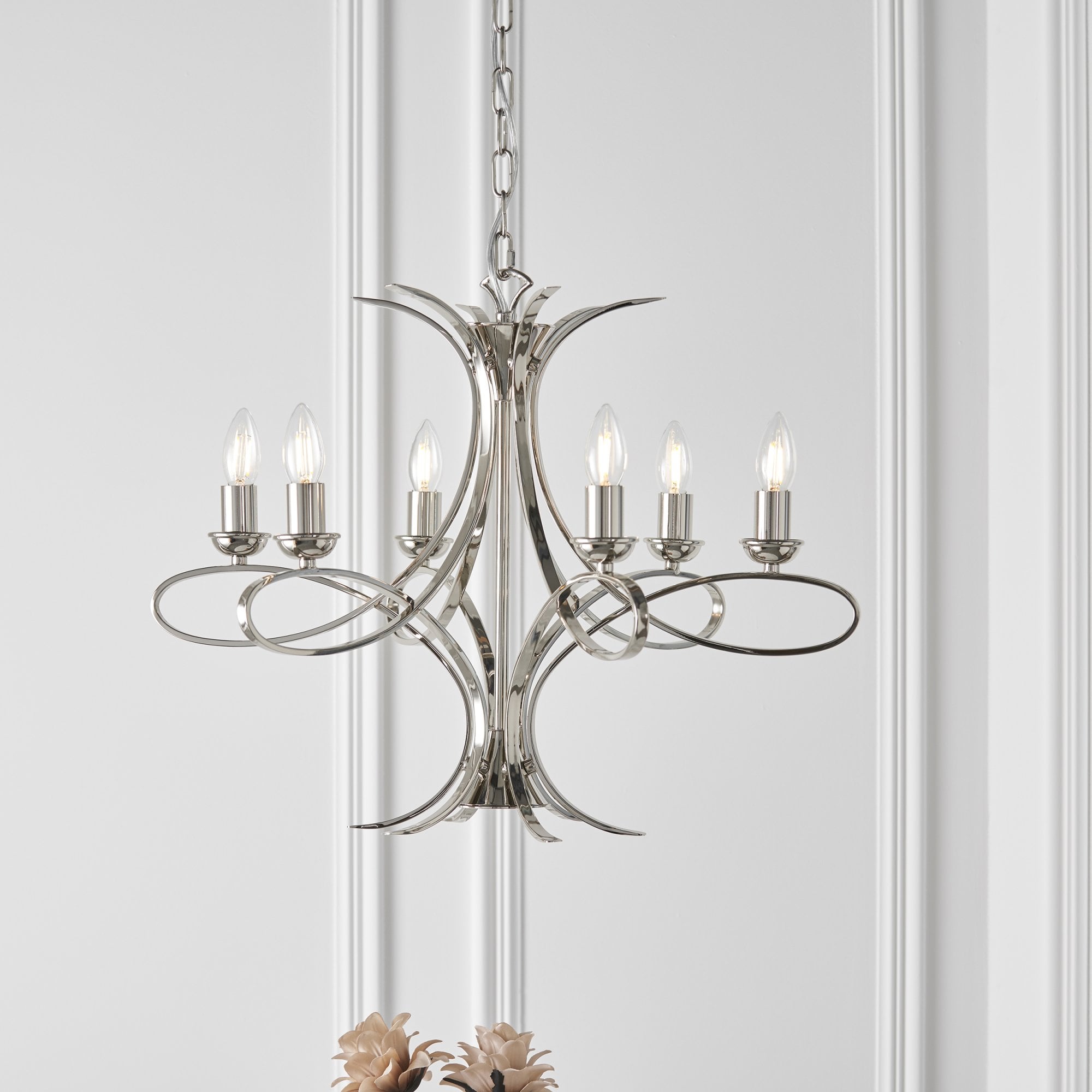 Interiors 1900 Penn 6 Light Pendant - Nickel