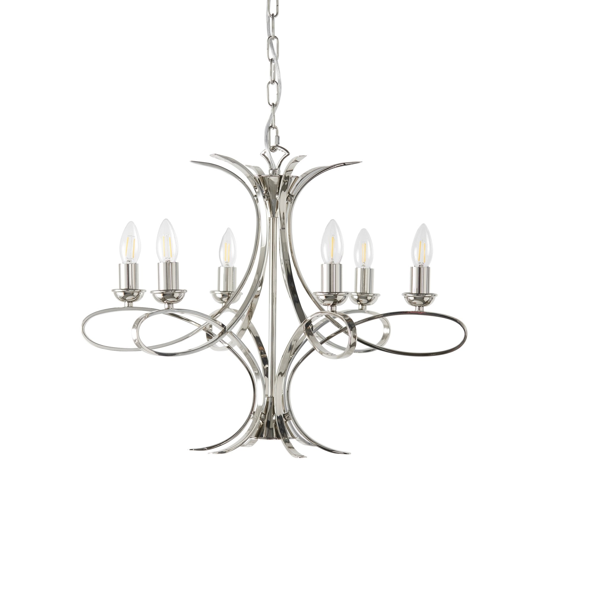 Interiors 1900 Penn 6 Light Pendant - Nickel