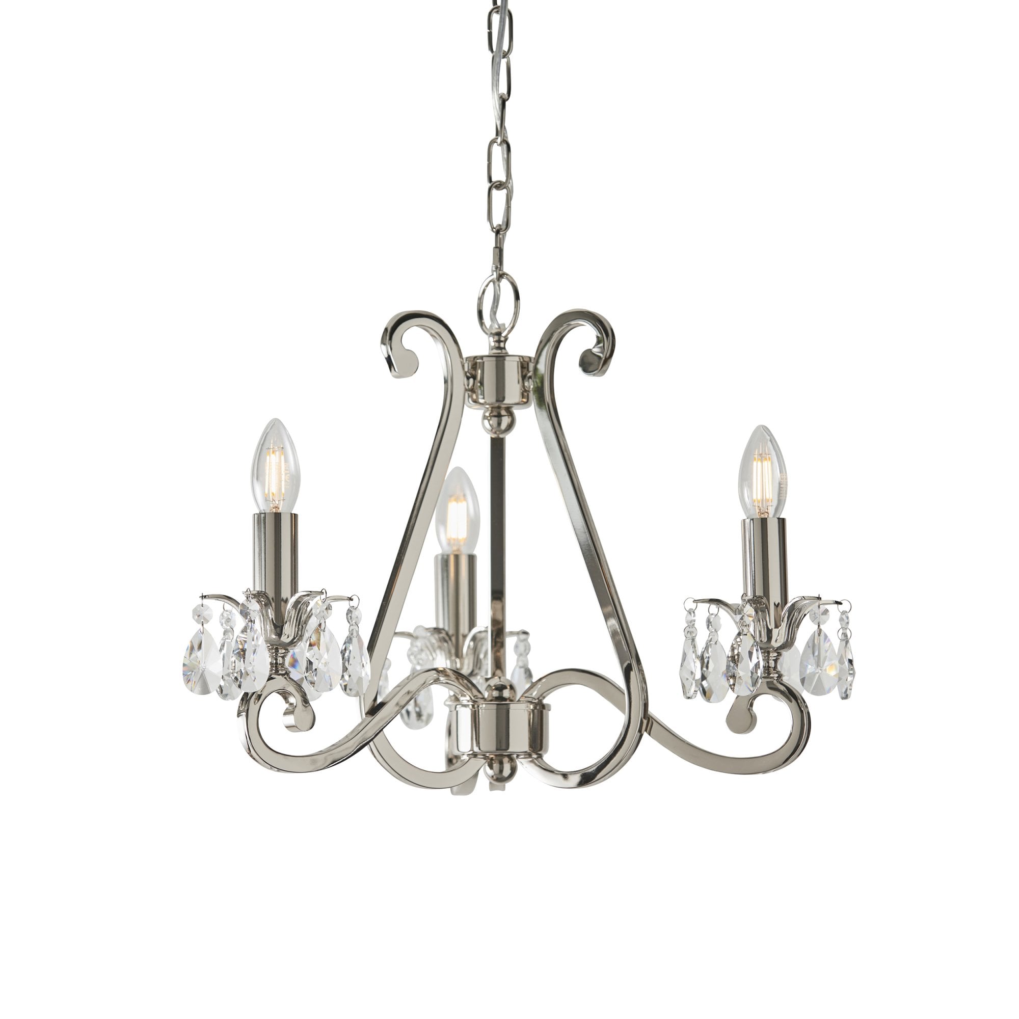 Interiors 1900 Oksana 3 Light Pendant - Nickel