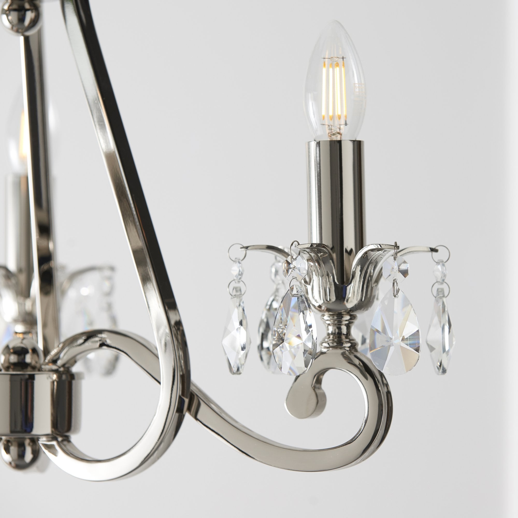 Interiors 1900 Oksana 3 Light Pendant - Nickel