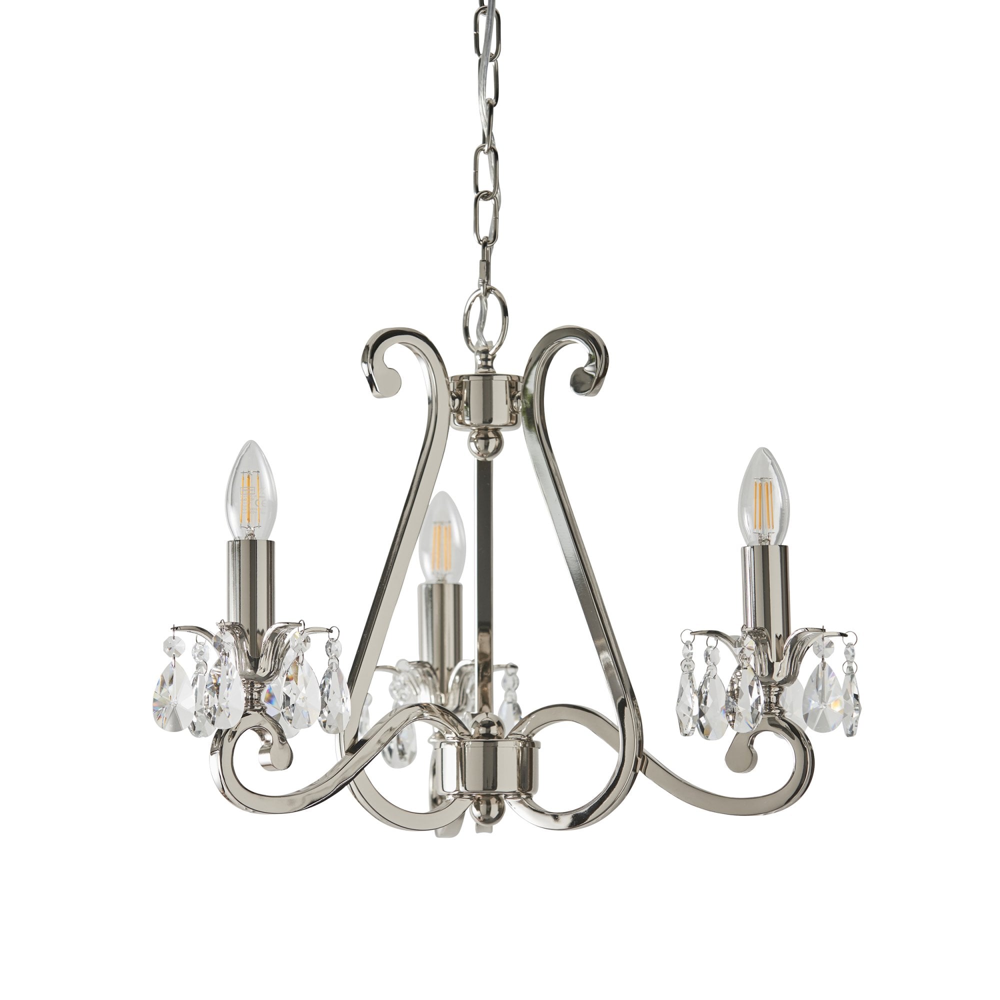 Interiors 1900 Oksana 3 Light Pendant - Nickel