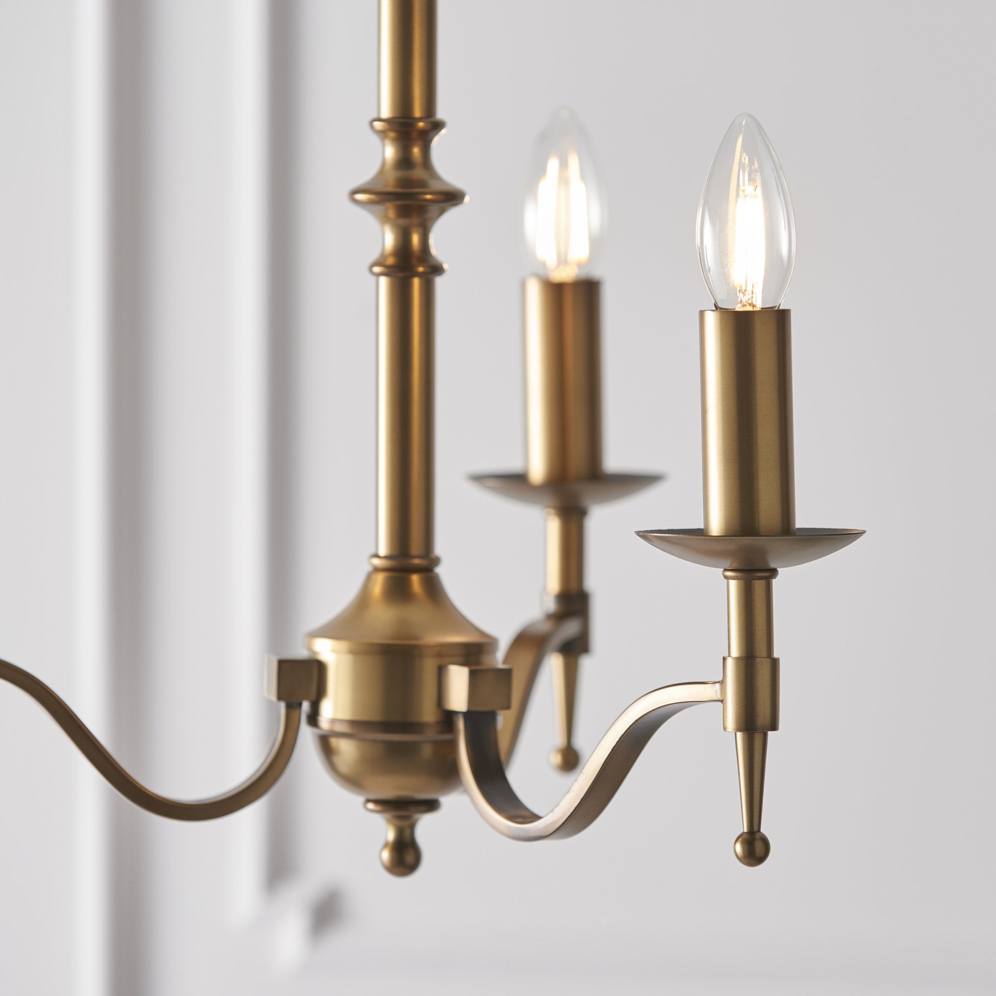 Interiors 1900 Stanford 3 Light Pendant - Antique Brass