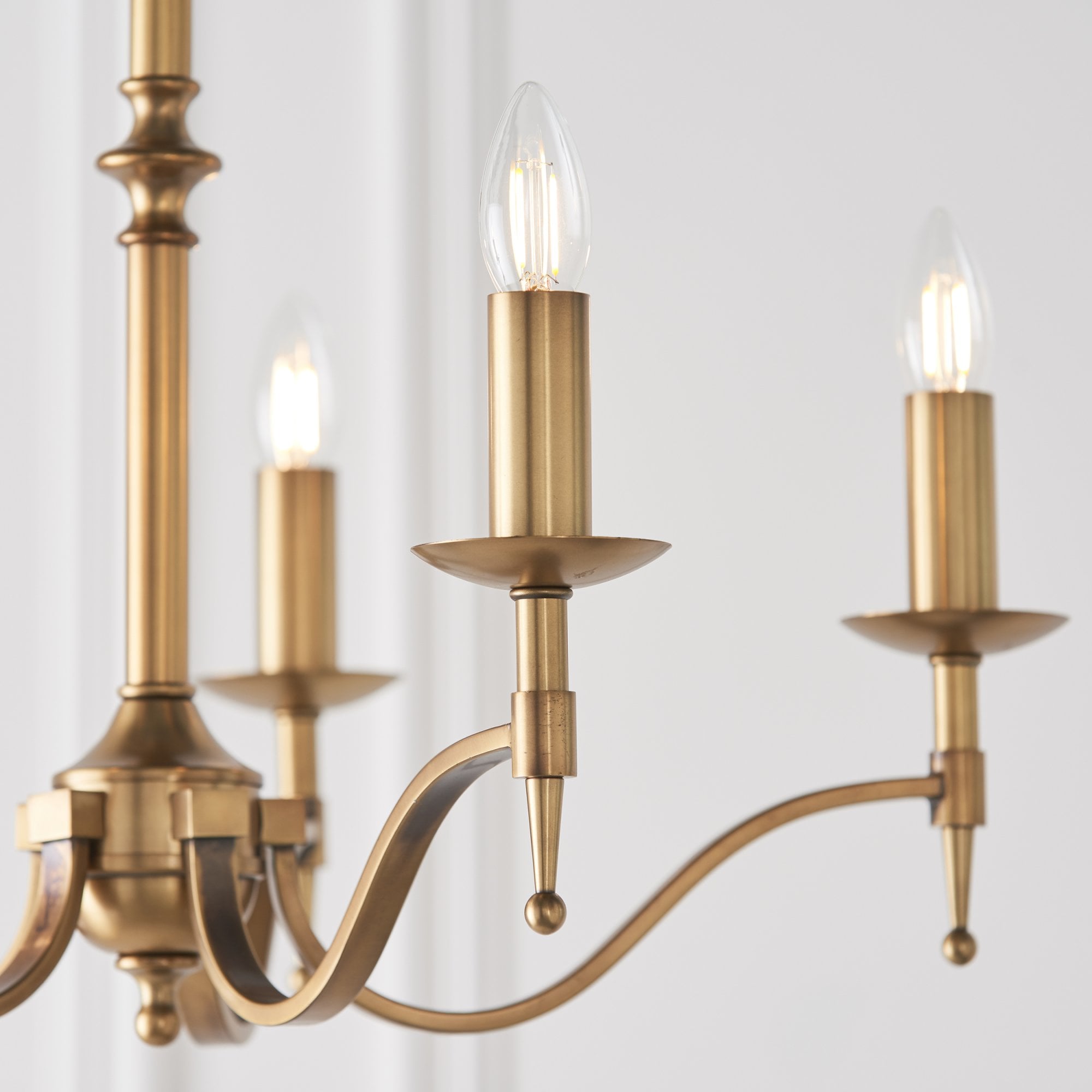 Interiors 1900 Stanford 5 Light Pendant - Antique Brass