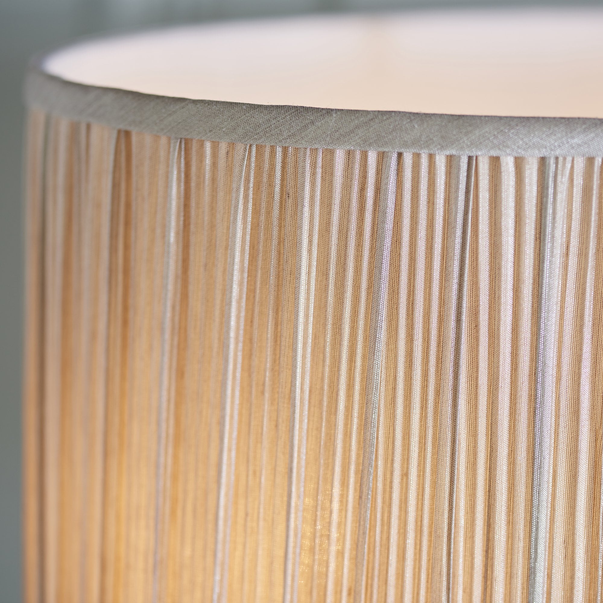 Interiors 1900 Stanford Table Lamp - Antique Brass & Beige Shade