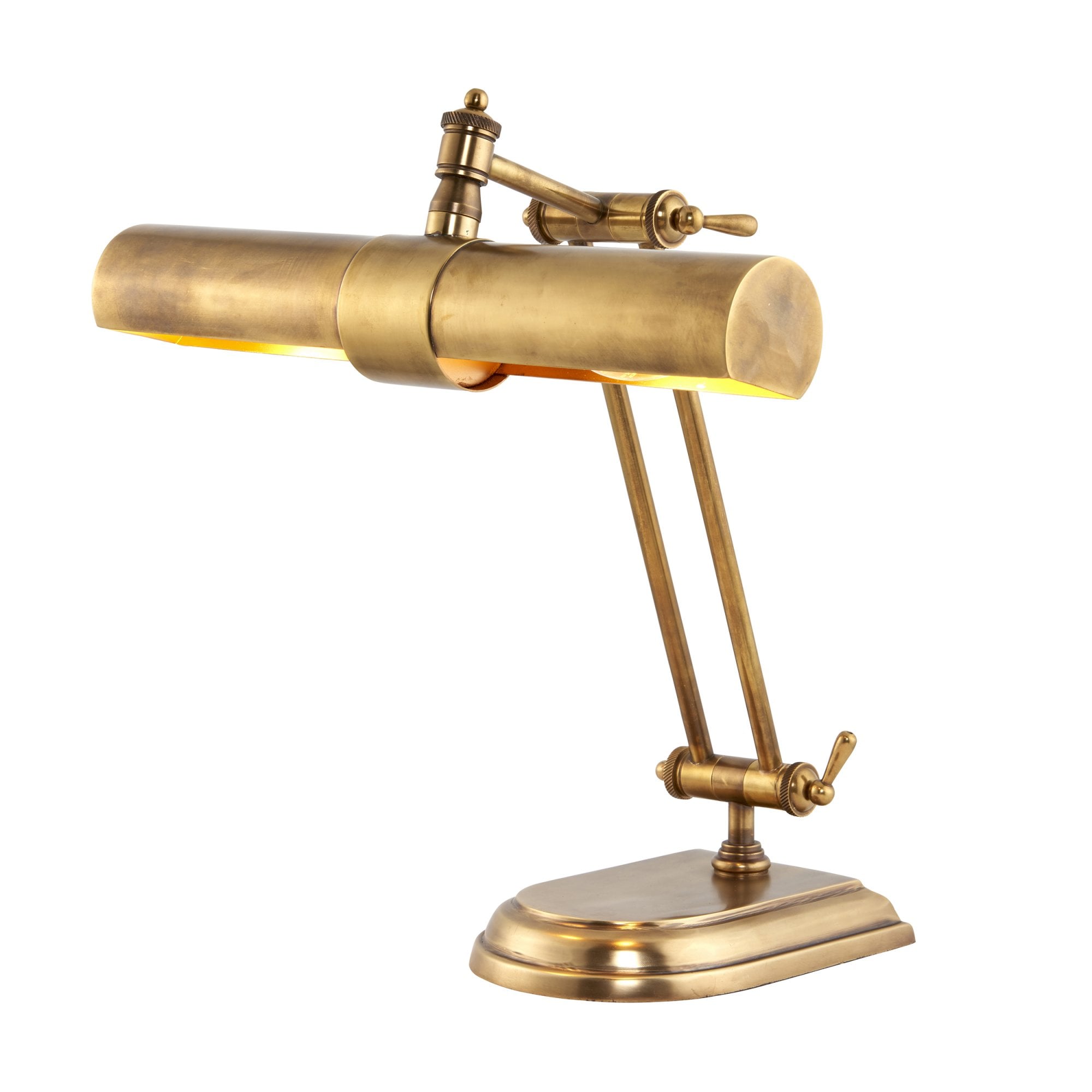 Interiors 1900 Winchester 2 Light Table Lamp - Solid Mellow Brass
