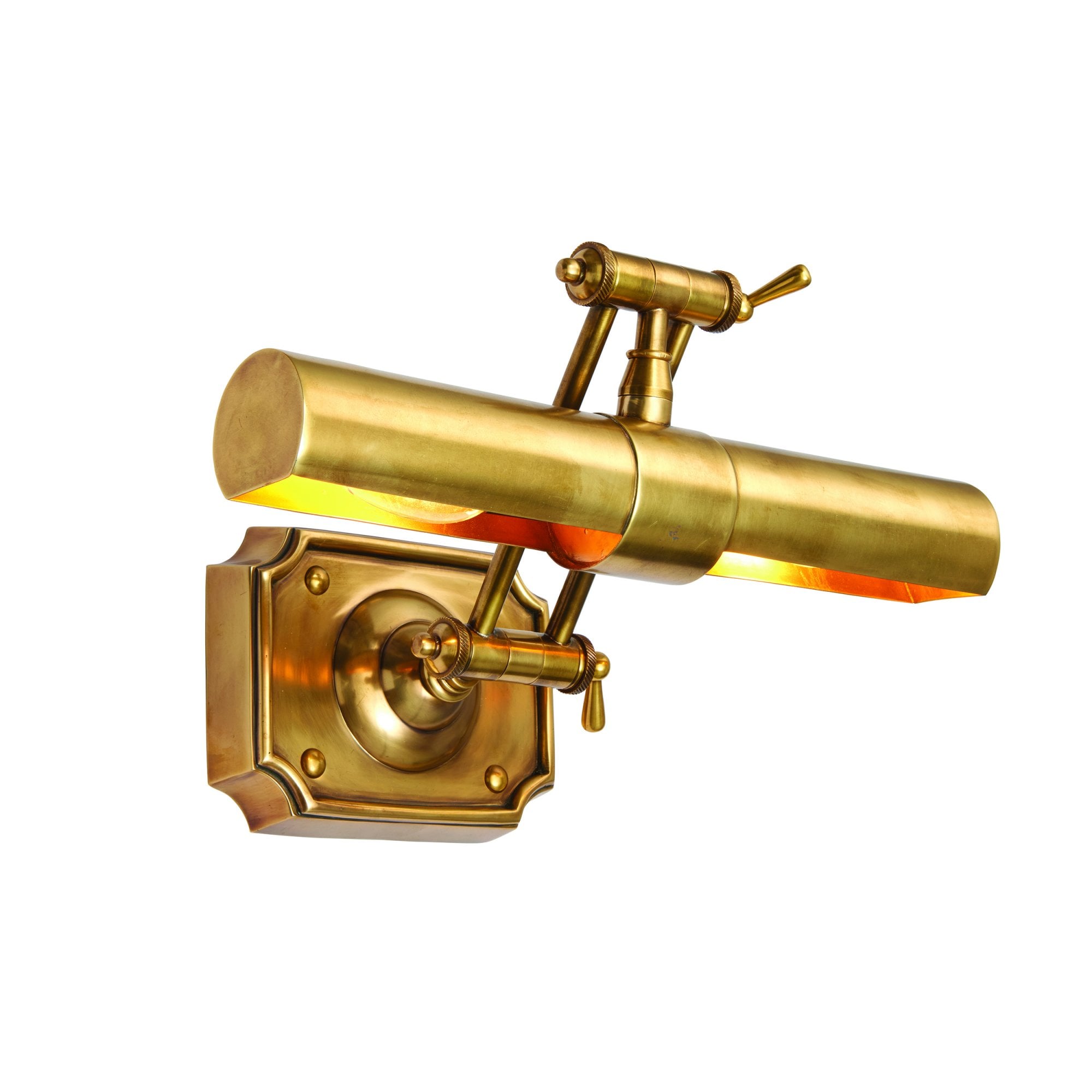 Interiors 1900 Winchester 14" 2 Light Wall Light - Solid Mellow Brass