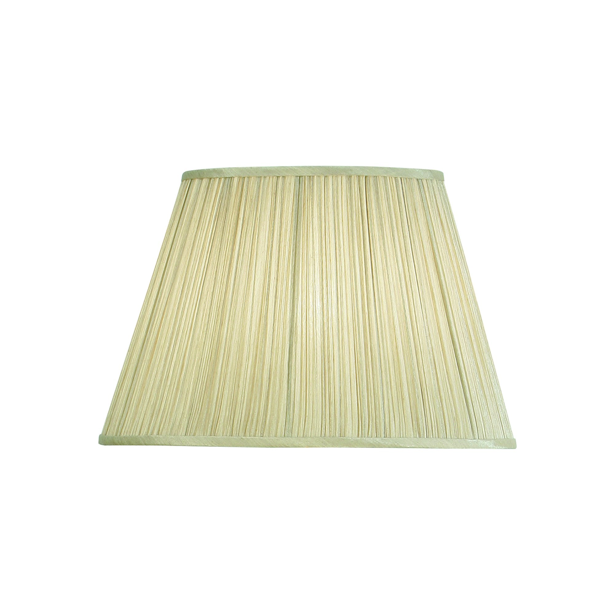Interiors 1900 Kemp 16.5" Tapered Cylinder Shade - Beige Organza & Gloss White - Shade Only