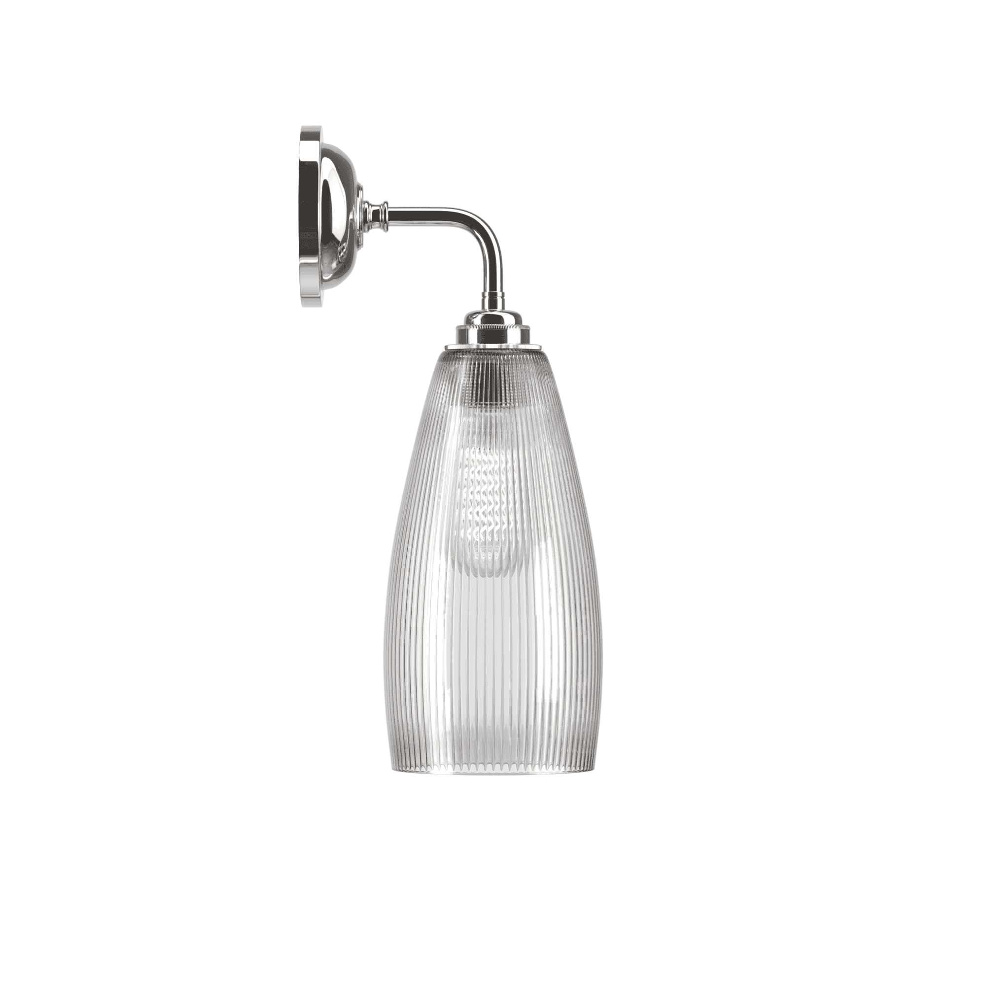 Fritz Fryer Upton Contemporary Medium Wall Light - Skinny Ribbed Glass (Various Colour Options)