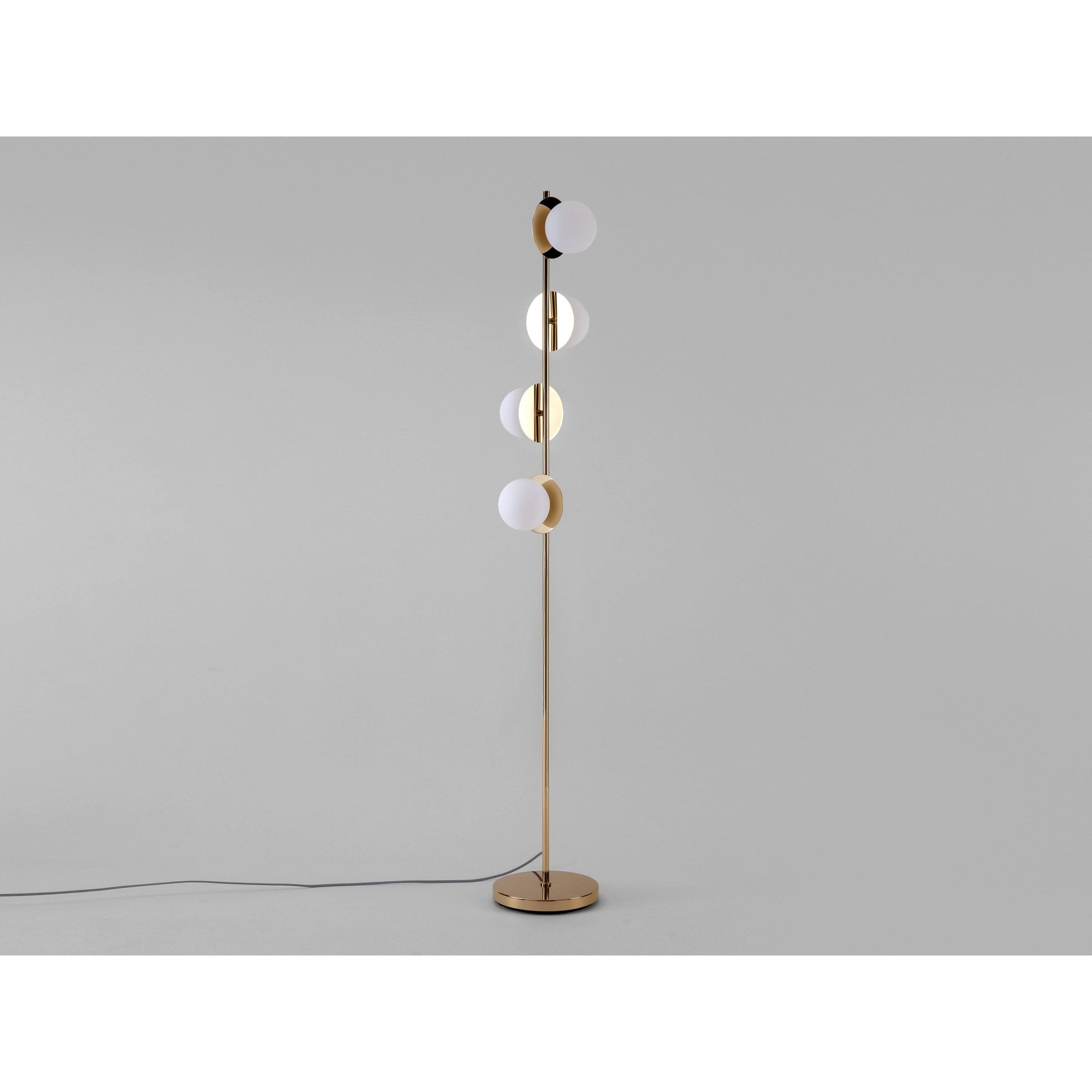 houseof. Opal Disk Floor Lamp - Brass