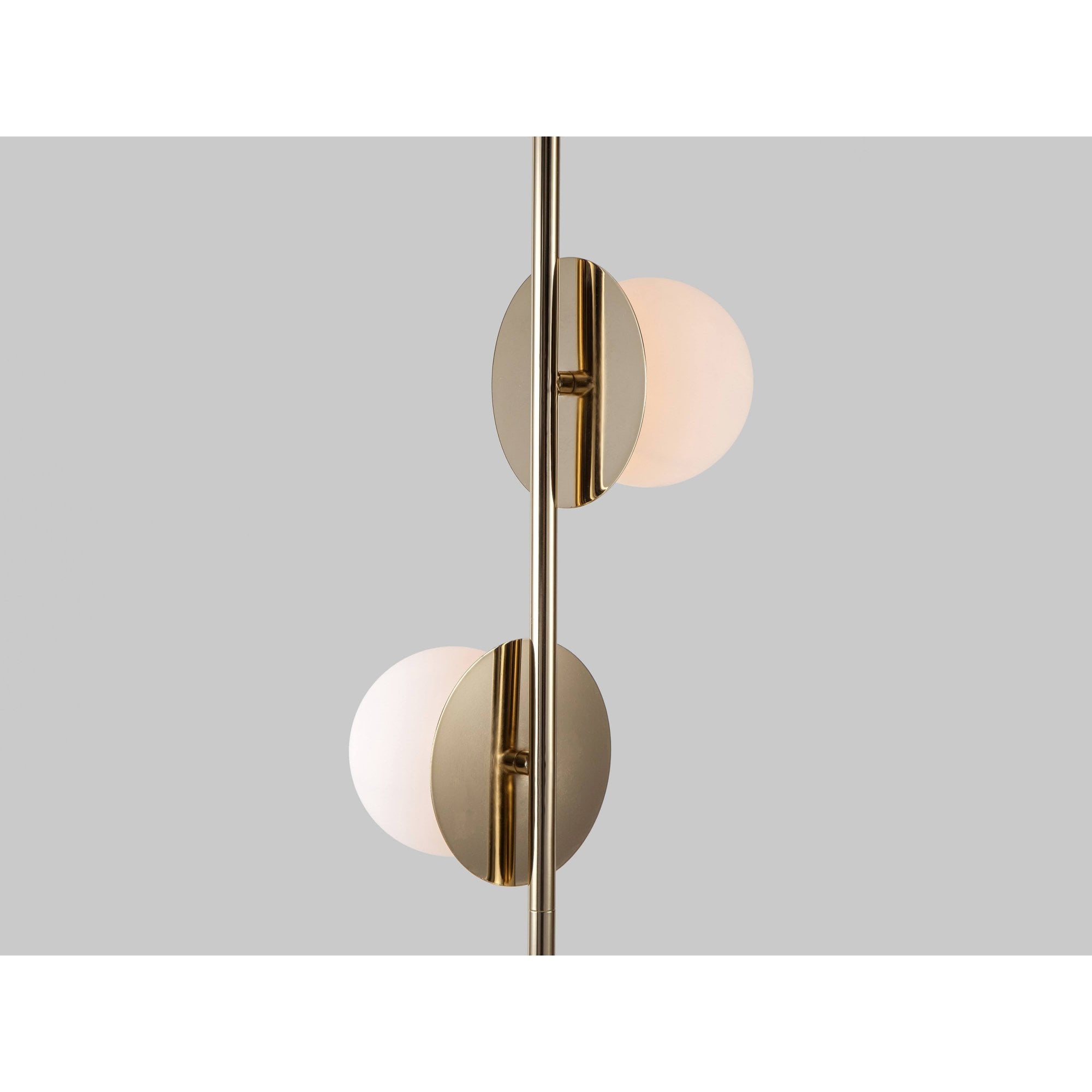 houseof. Opal Disk Floor Lamp - Brass