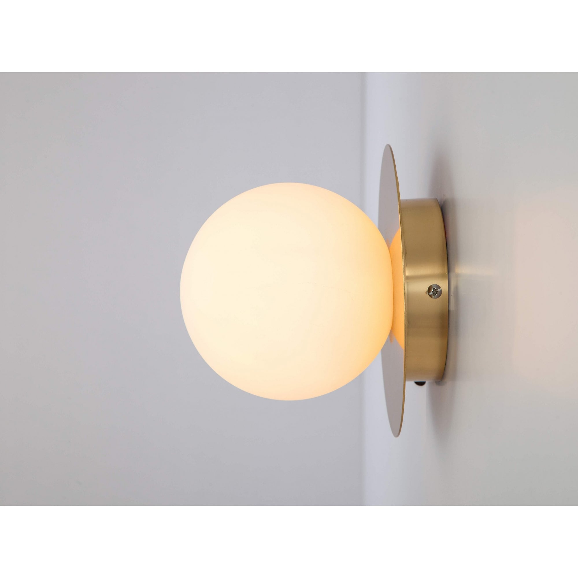 houseof. Opal Disk Wall Light - Brass