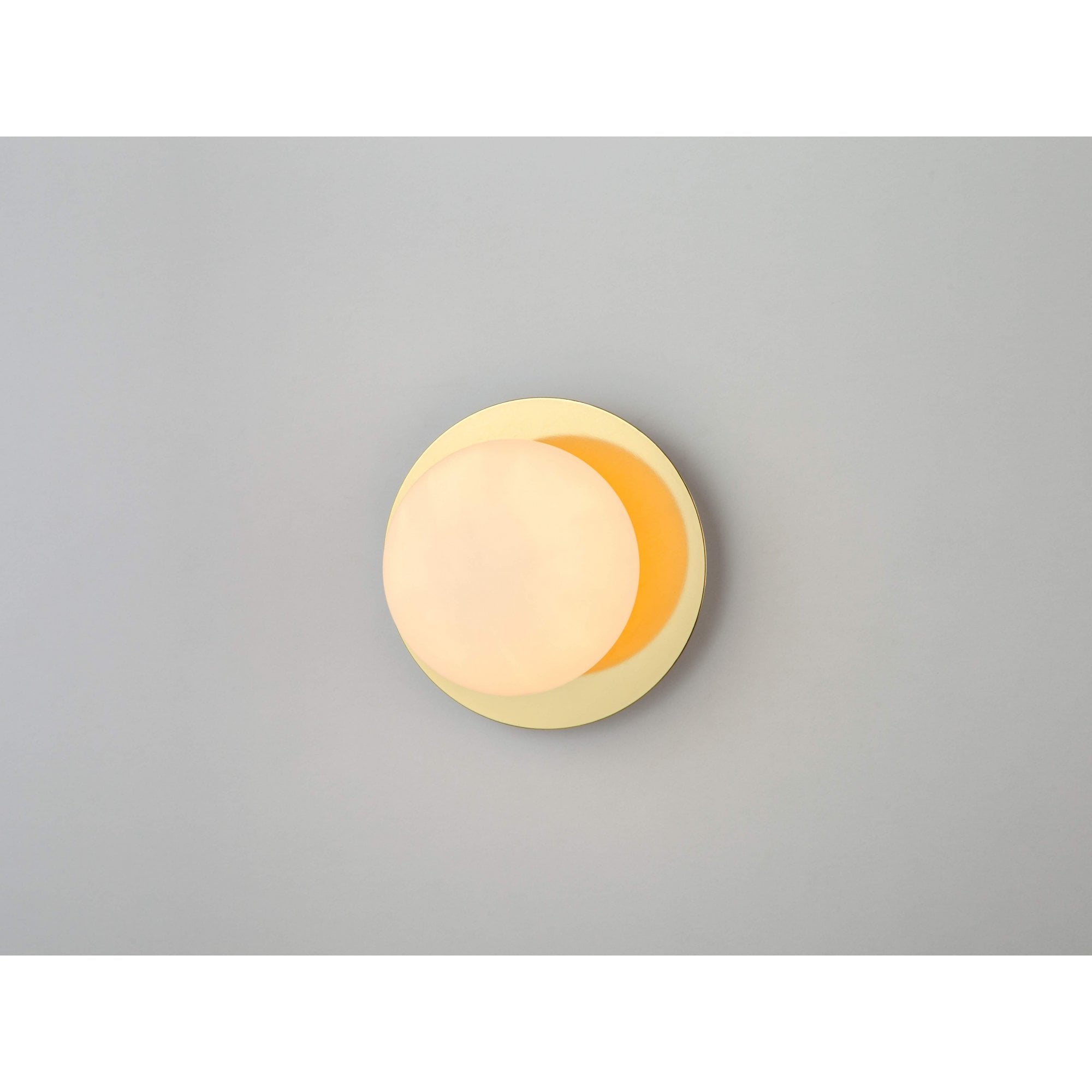 houseof. Opal Disk Wall Light - Brass