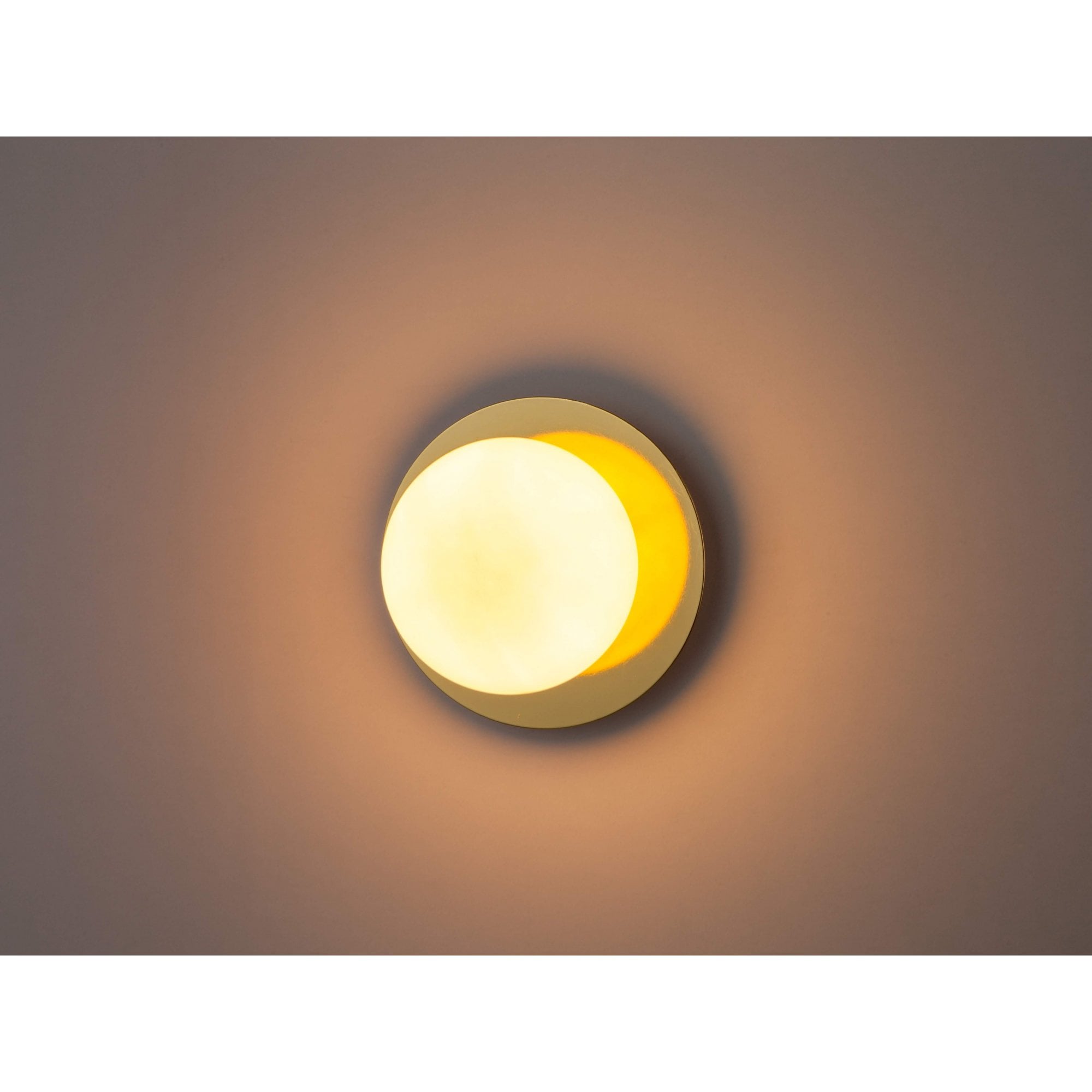 houseof. Opal Disk Wall Light - Brass