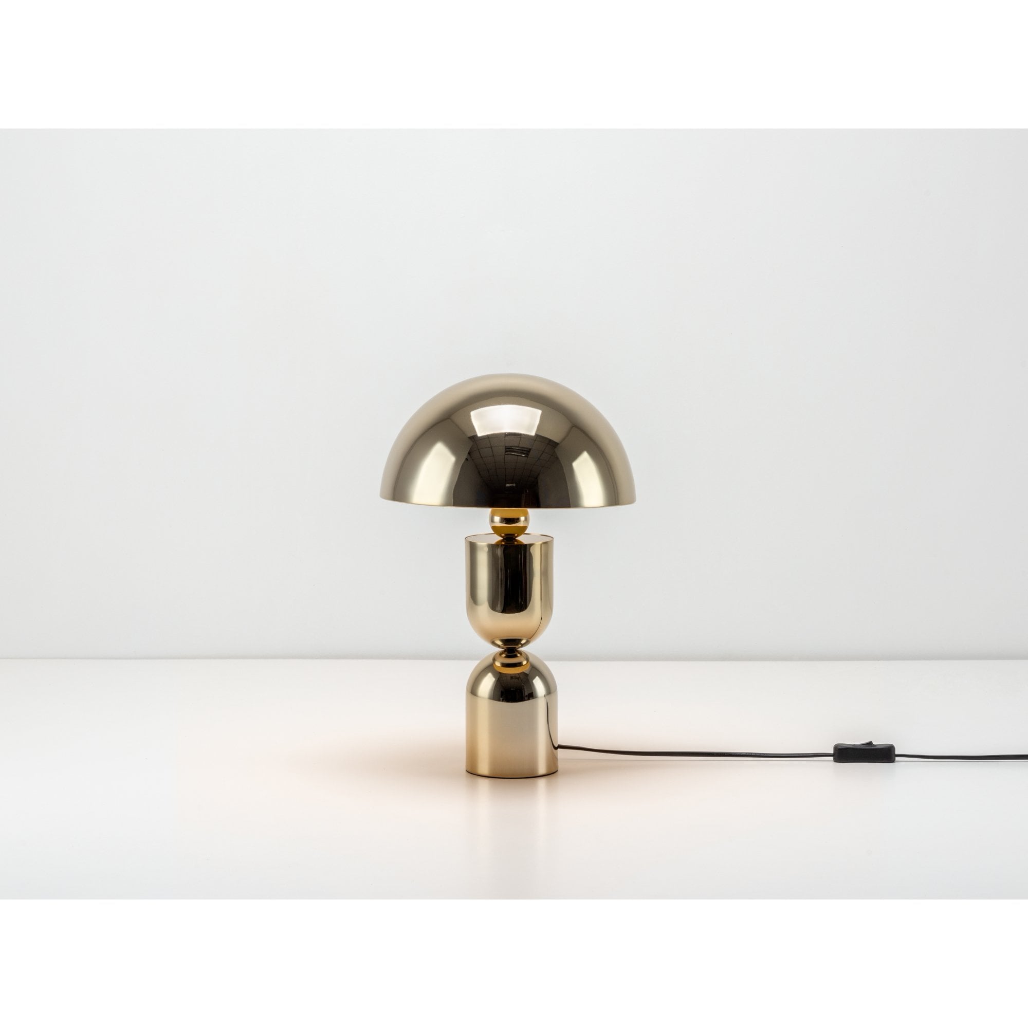 houseof. Mushroom Dome Table Lamp - Brass